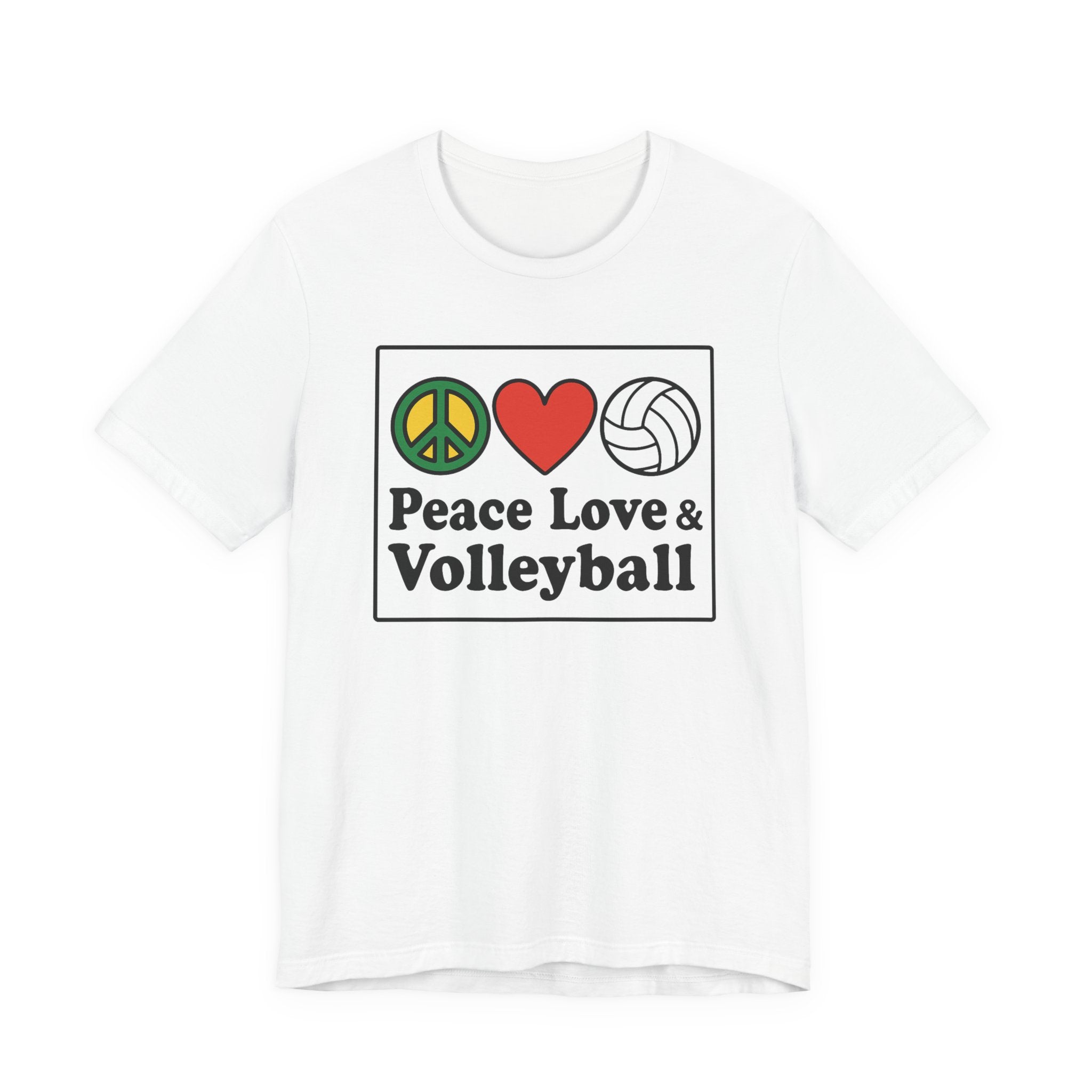 Peace Love & Volleyball Tee - Unisex Jersey Short Sleeve