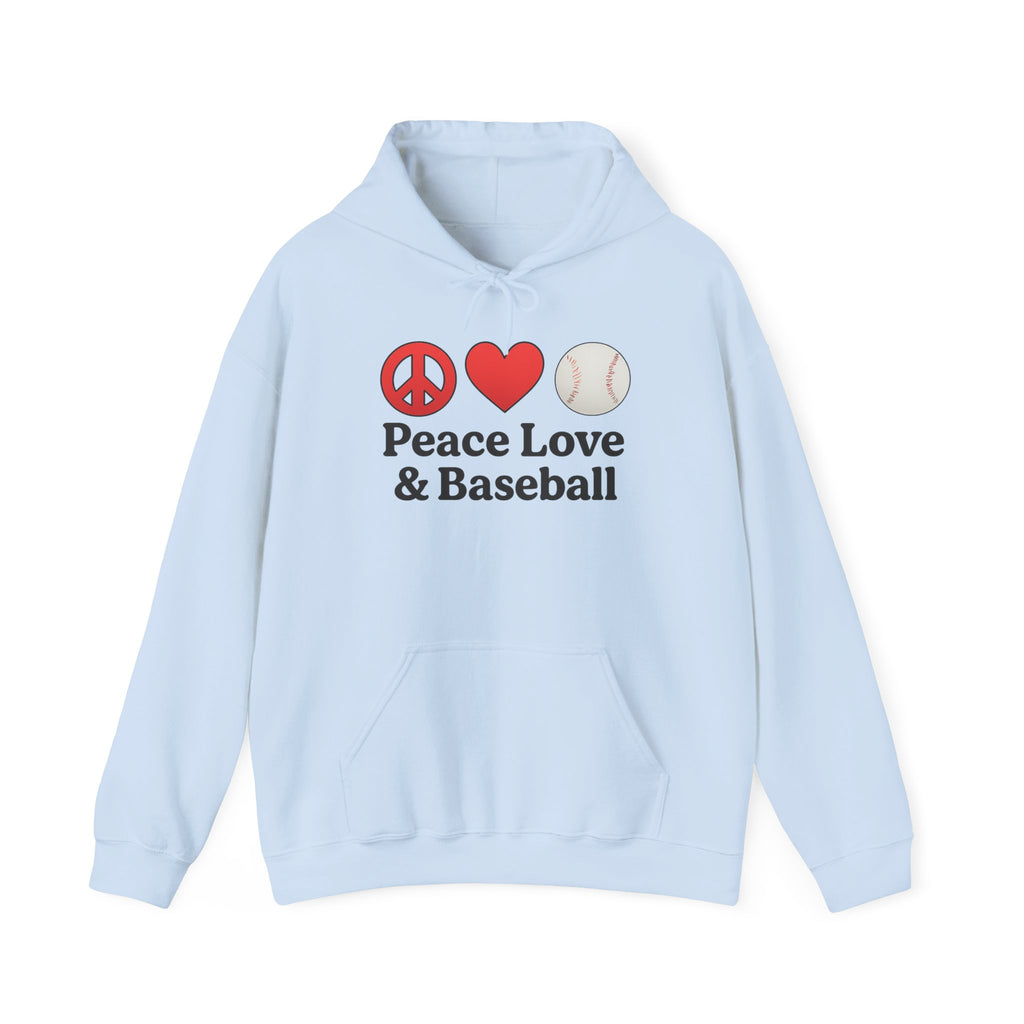 Peace Love & Baseball Hoodie