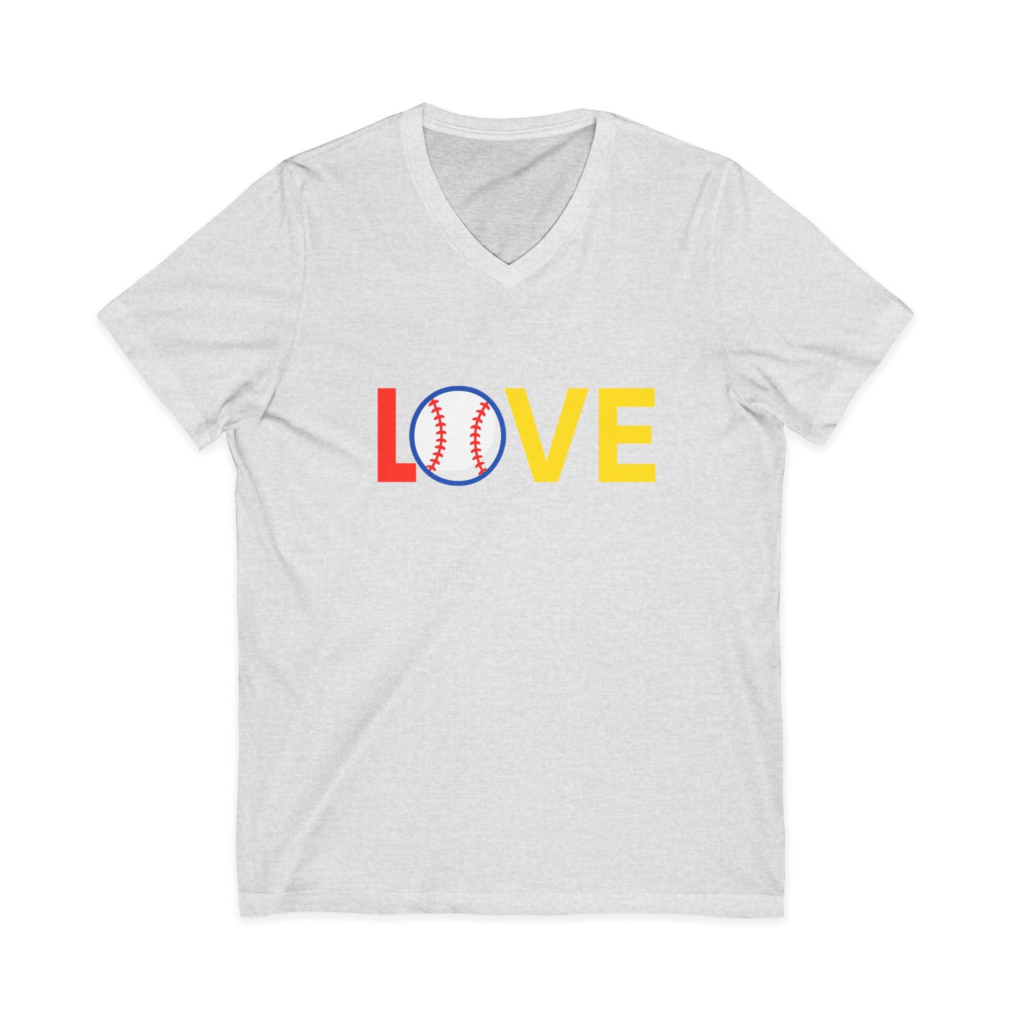 Baseball Love V-Neck Tee for Sports Fans