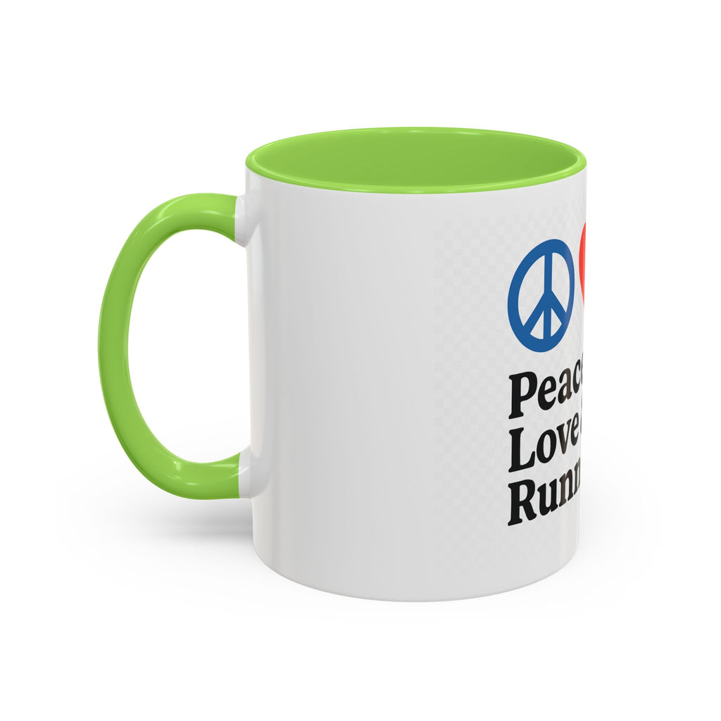 Peace Love & Running Motivational Mug