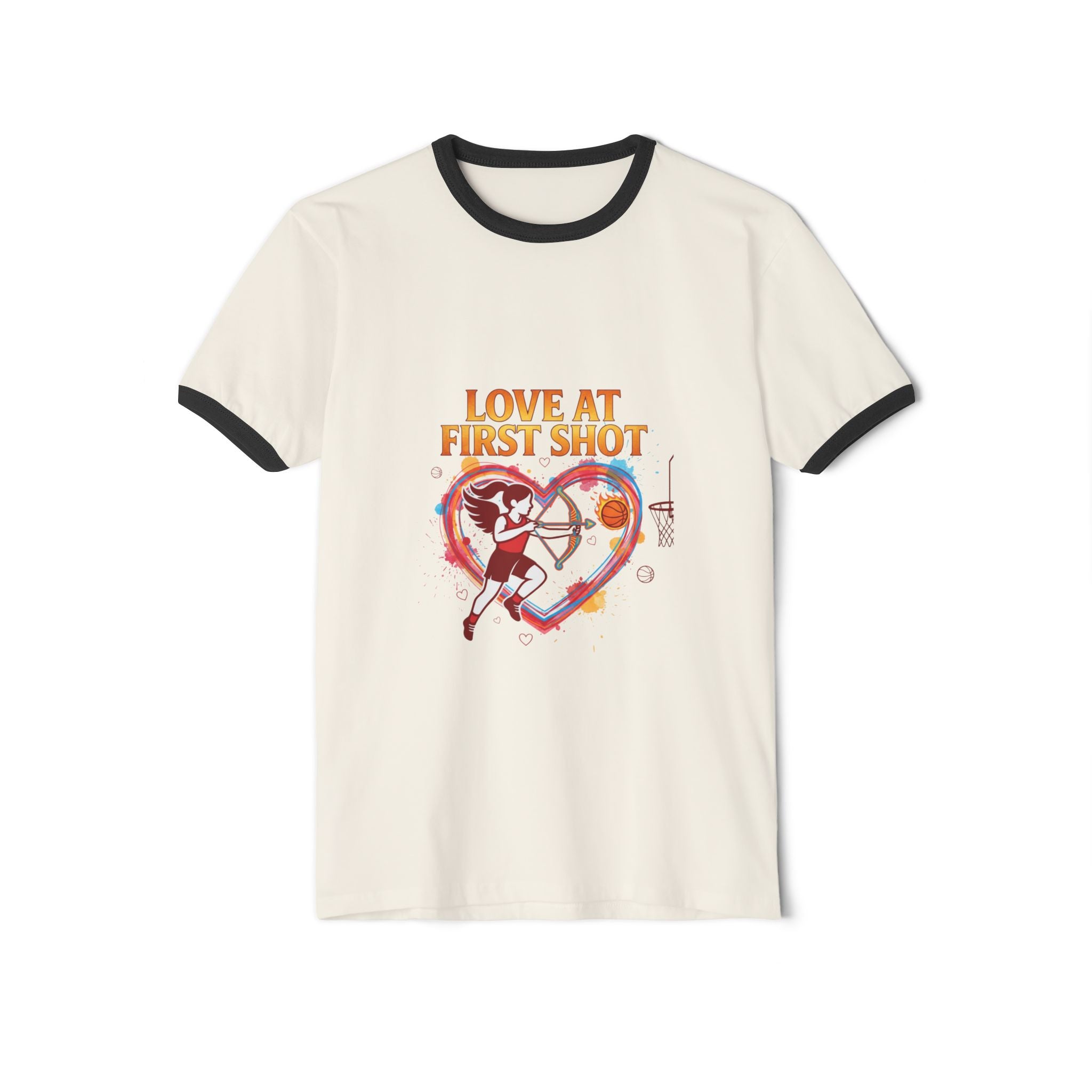 Love at First Shot Basketball Ringer Tee