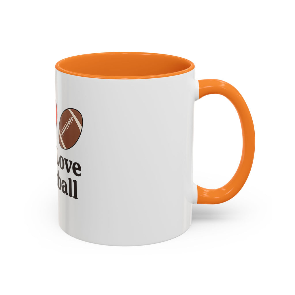 Peace, Love & Football Mug - Colorful Ceramic Drinkware for Sports Lovers