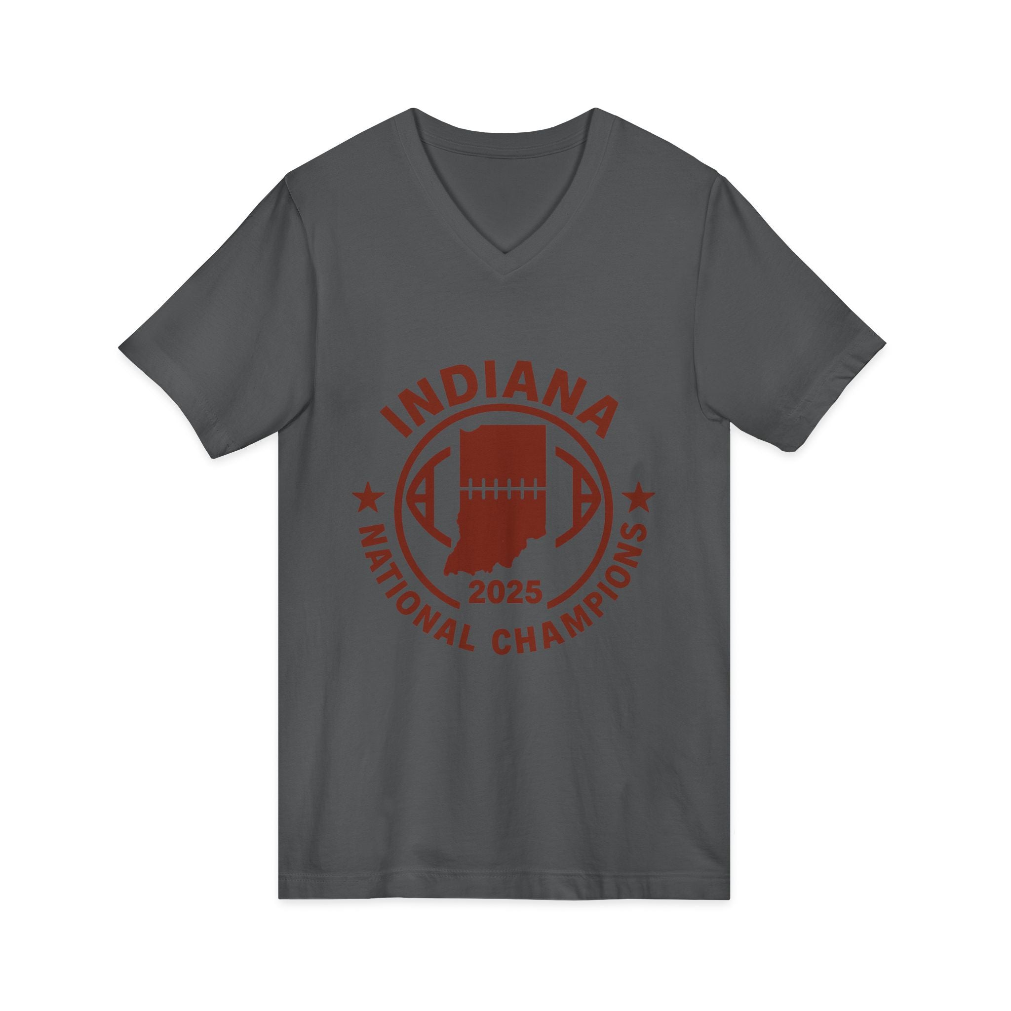 Indiana 2025 National Champions Football V-Neck Tee