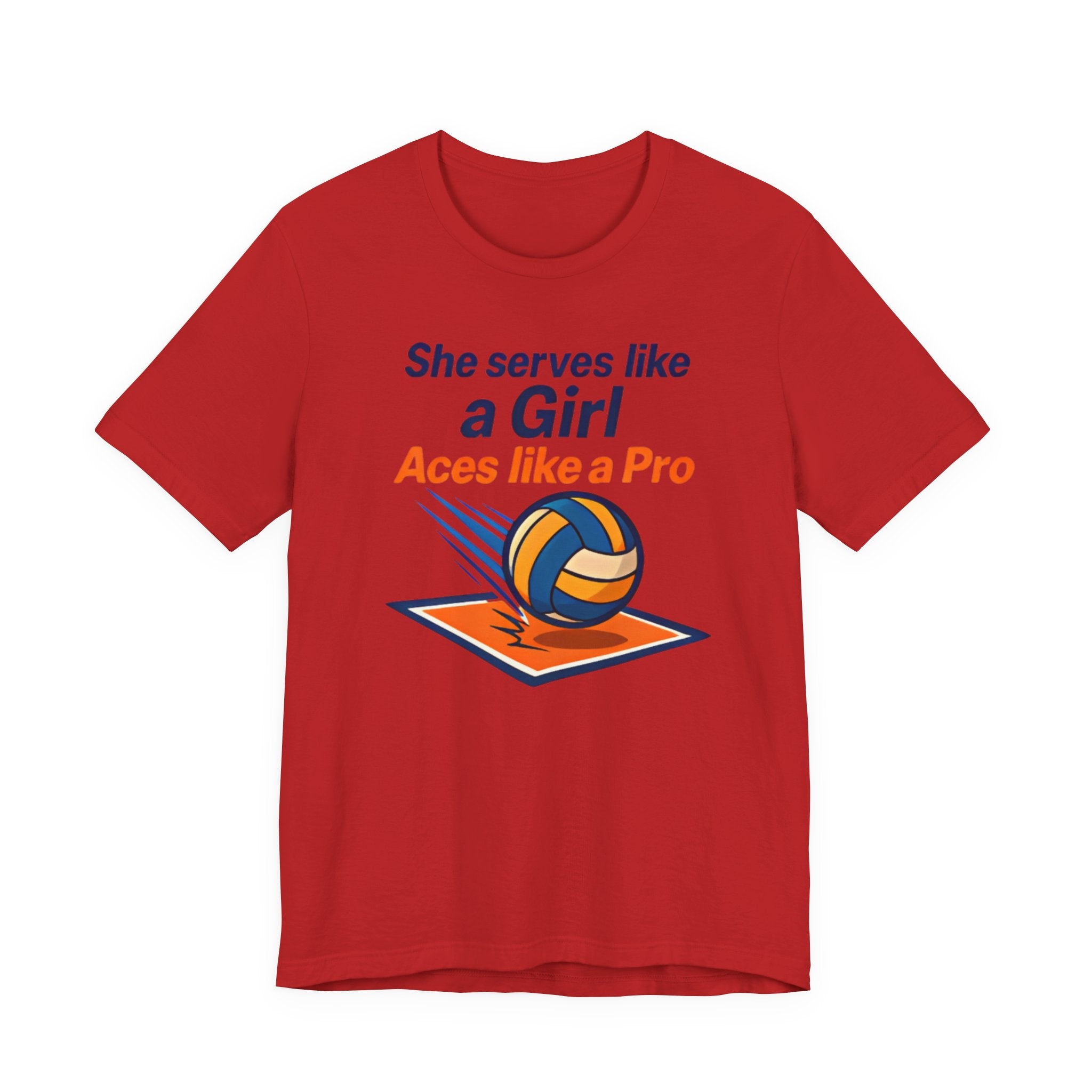 She Serves Like a Girl Tee, Volleyball Shirt
