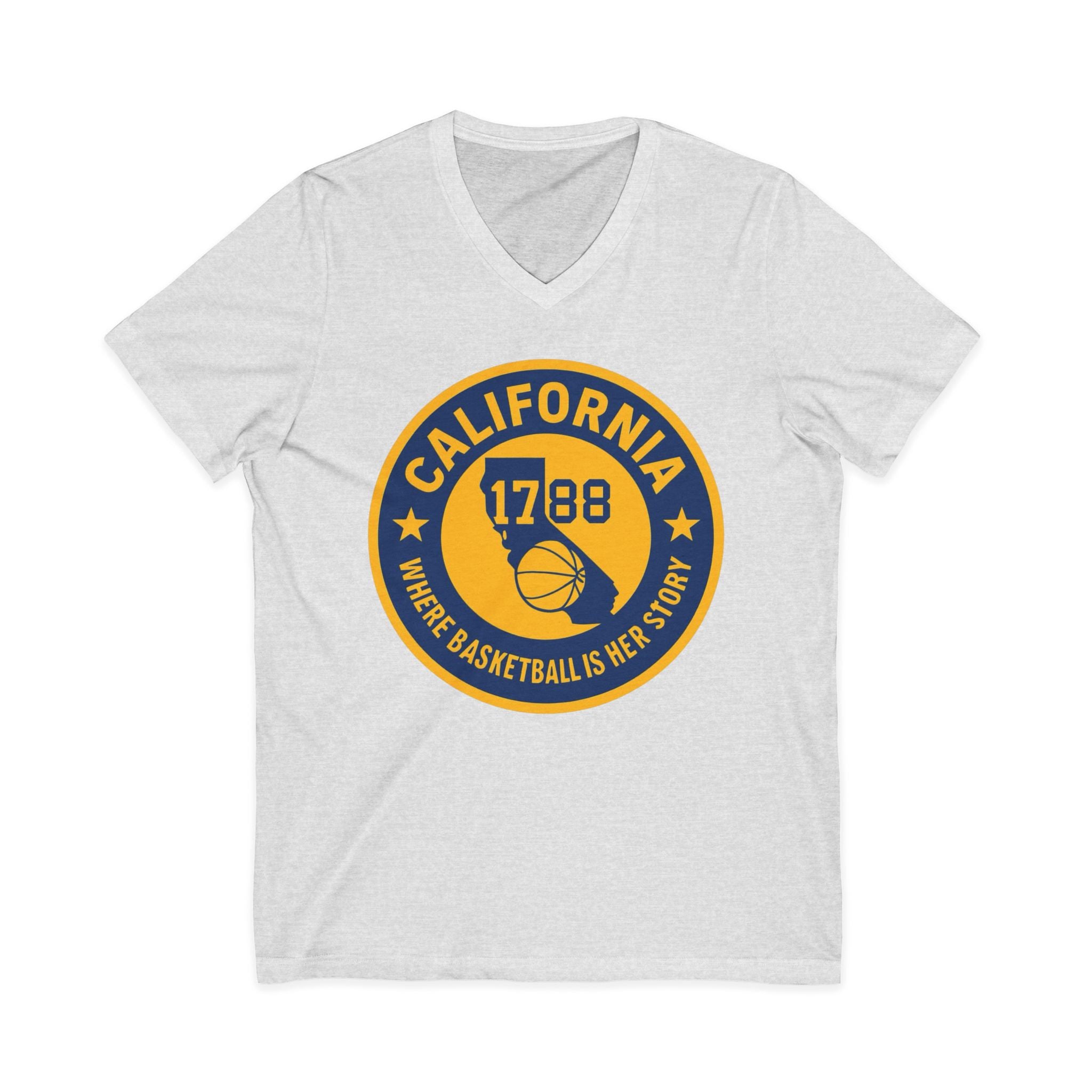 California Basketball V-Neck Tee - Celebrate Your Love for the Game!