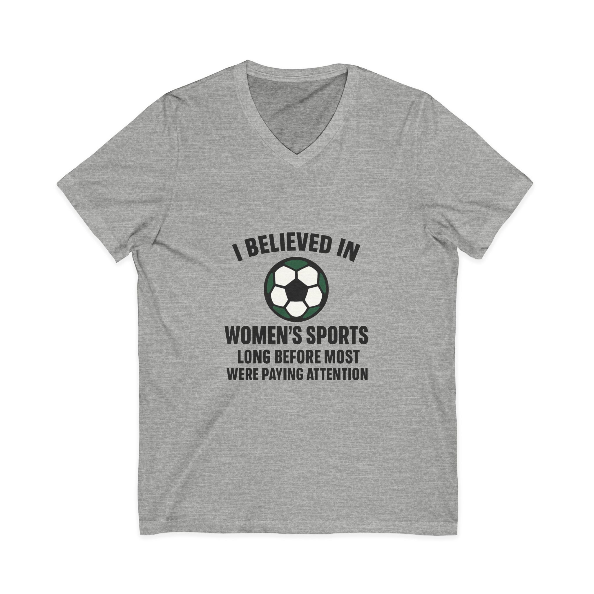 "I Believed in Women's Sports" Short Sleeve V-Neck Tee