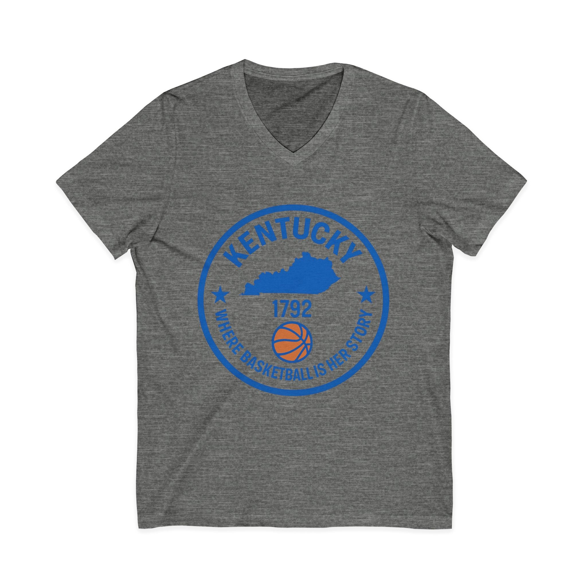 Kentucky Basketball Tee — 'Where Basketball Is Her Story' V-Neck