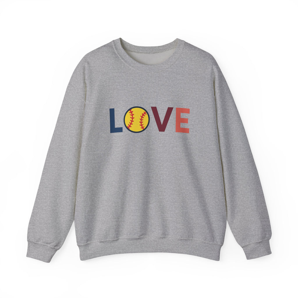 Love Baseball Crewneck Sweatshirt