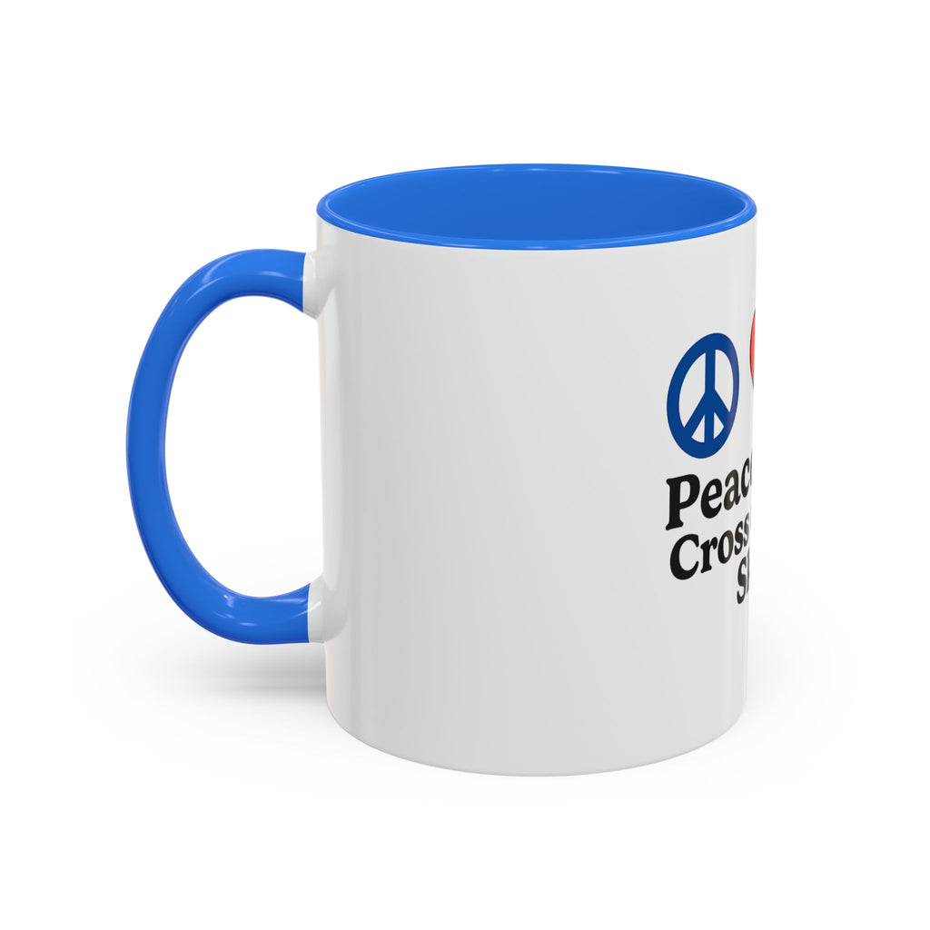Peace, Love & Cross Country Skiing Mug