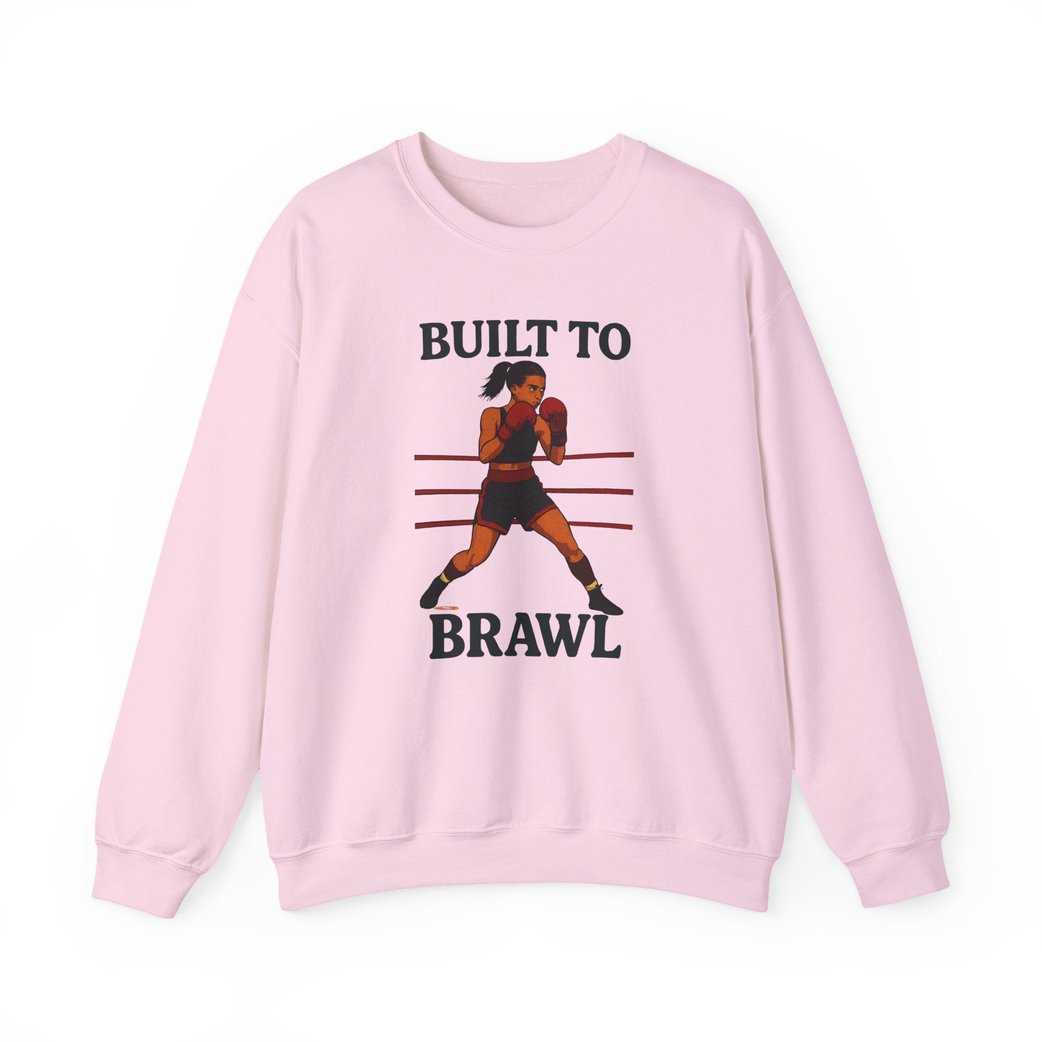 Built to Brawl Crewneck Sweatshirt, Unisex Fitness Apparel