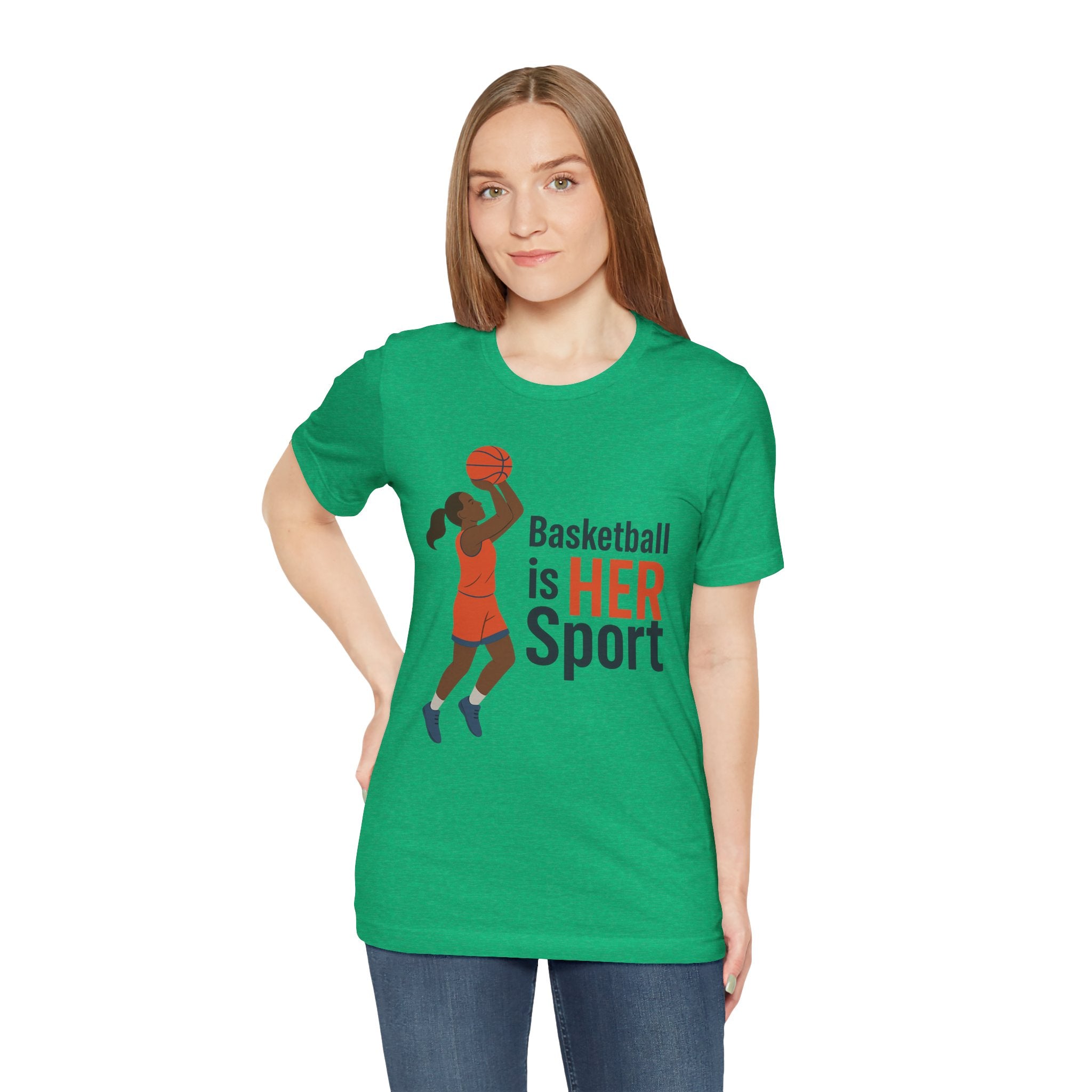 Unisex Sports Tee - Basketball Is Her Sport