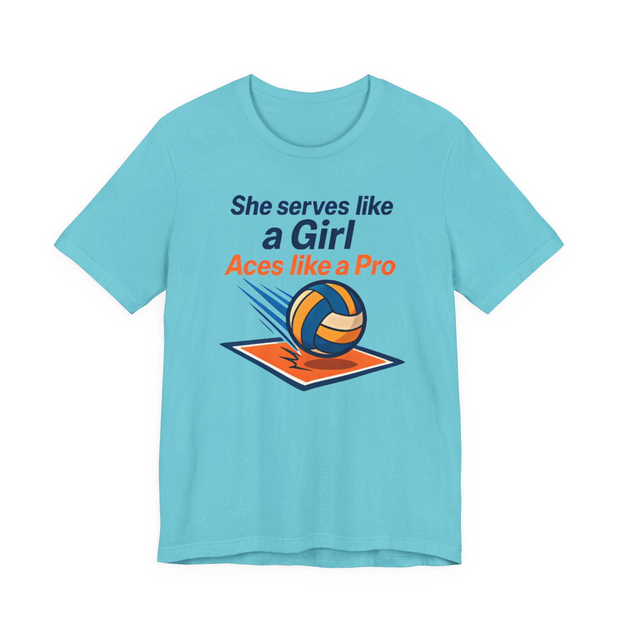 She Serves Like a Girl Tee, Volleyball Shirt