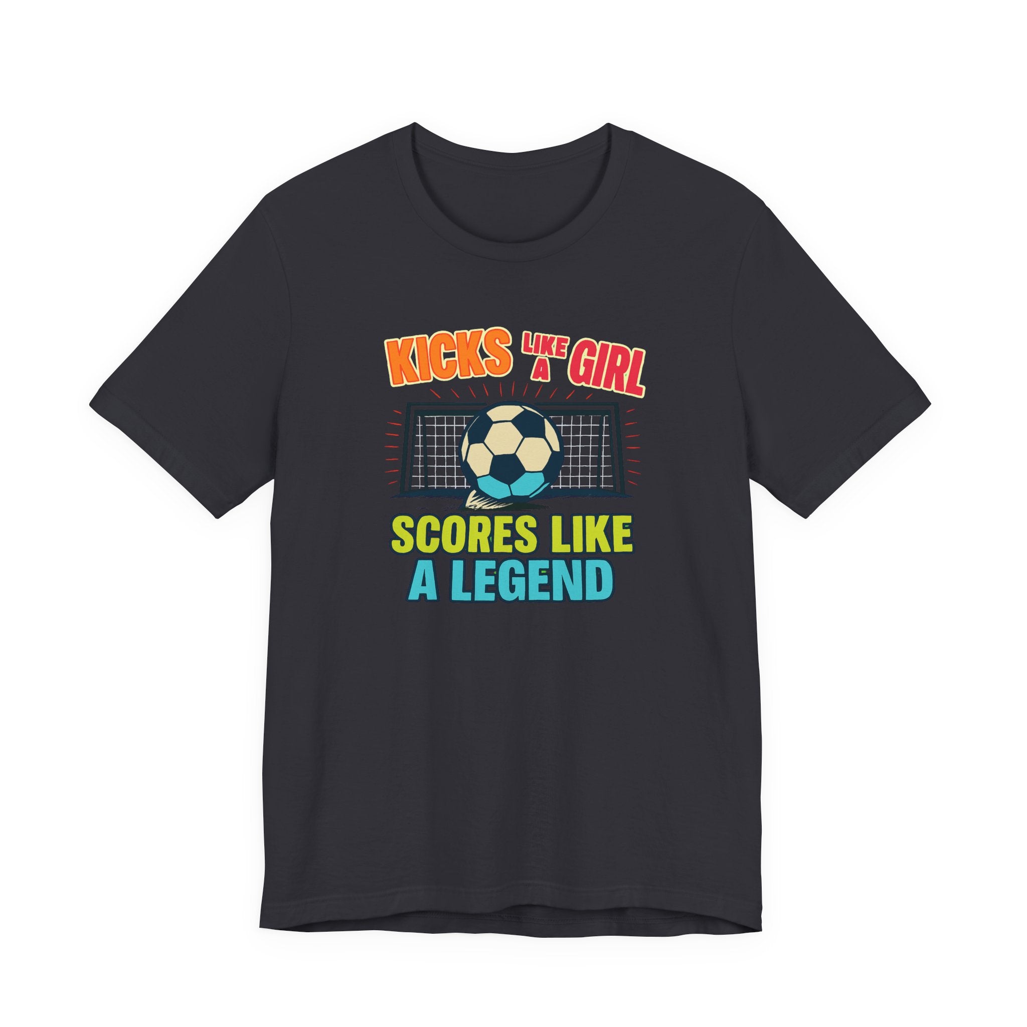 Soccer Inspired Fun Tee - Kicks Like A Girl