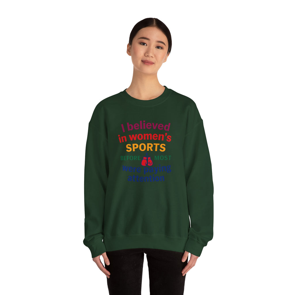 Sporty Statement Crewneck Sweatshirt, Women's Sports
