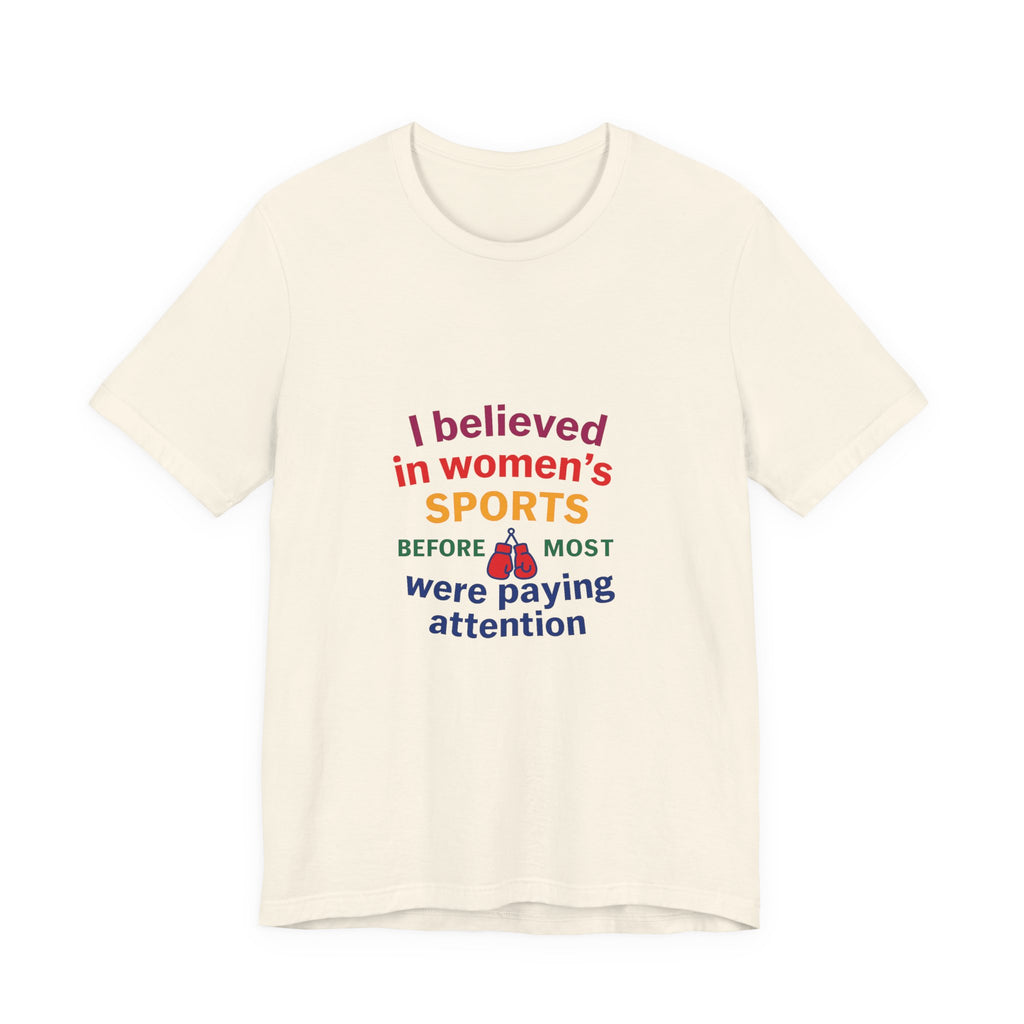 Women's Sports Believer Tee, Unisex Jersey Short Sleeve Tee