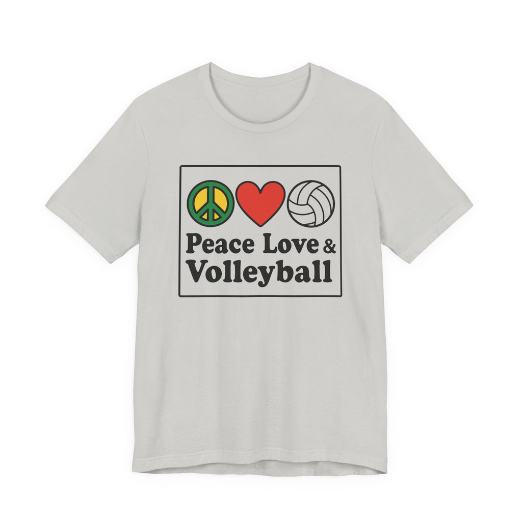 Peace Love & Volleyball Tee - Unisex Jersey Short Sleeve
