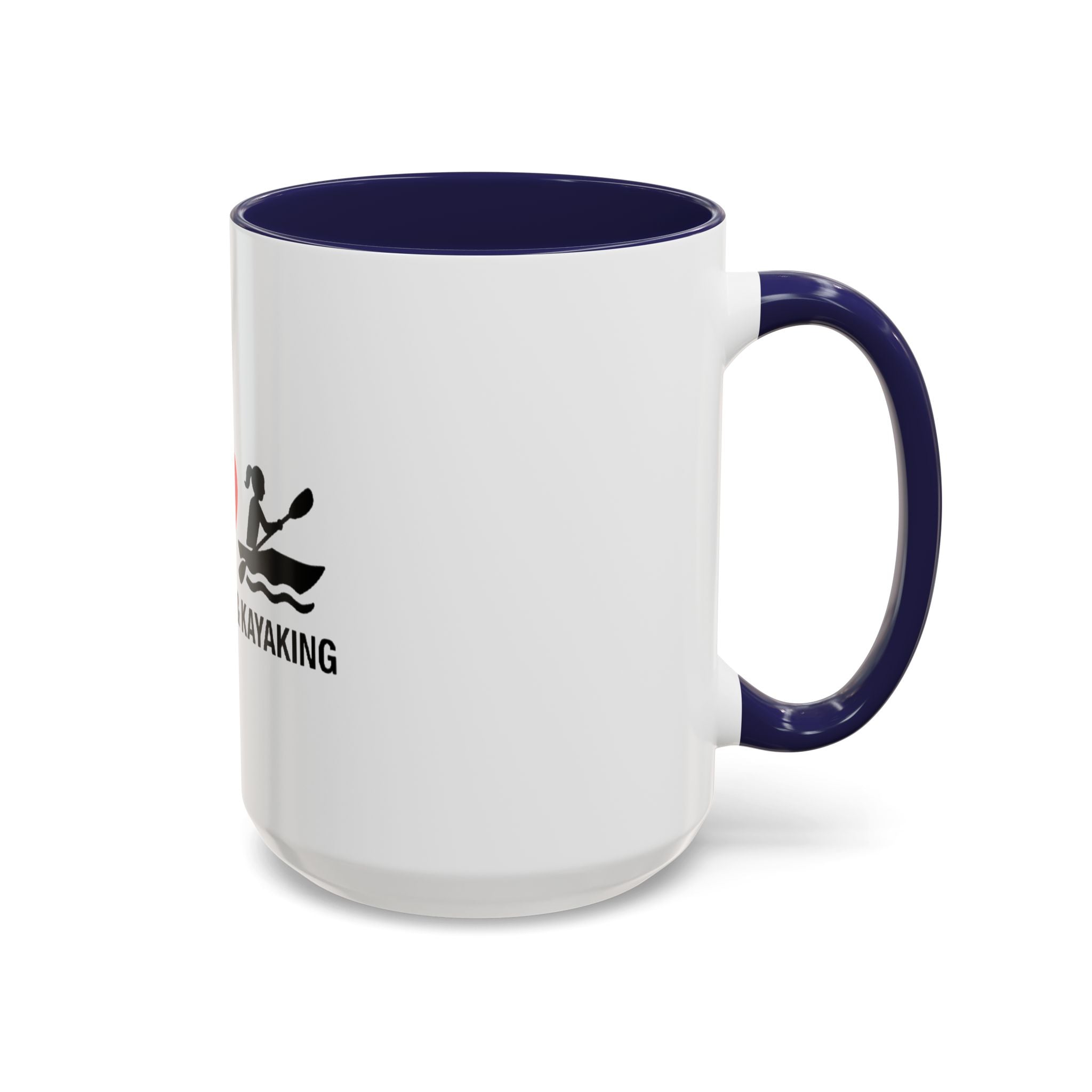 Peace Love & Kayaking Accent Coffee Mug — Kayaker Gift, 11/15oz