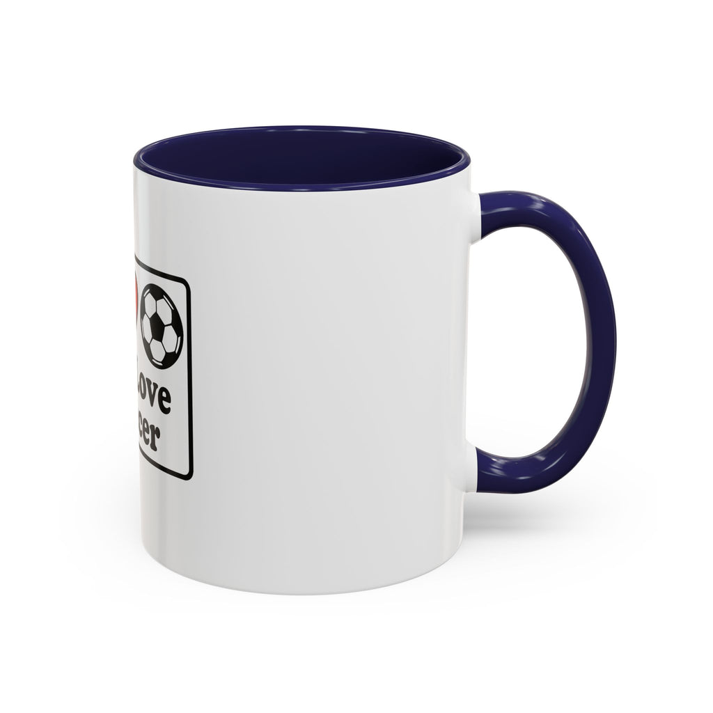 Peace Love & Soccer Coffee Mug - Fun Soccer Gift for Fans