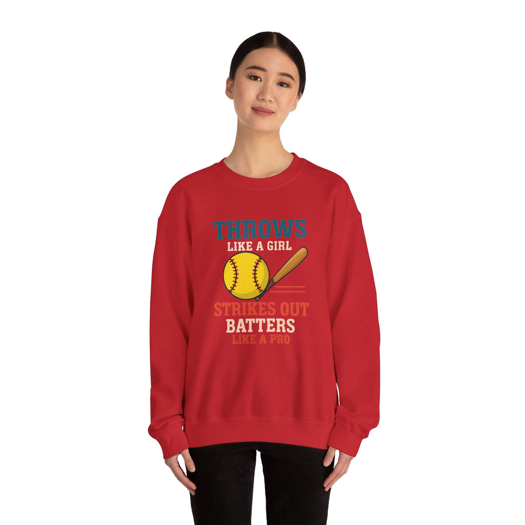 Softball Inspired Crewneck Sweatshirt