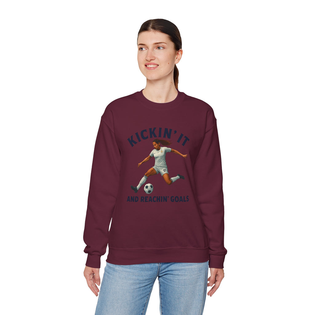 Kickin' It Crewneck Sweatshirt - Athletic Unisex Pullover