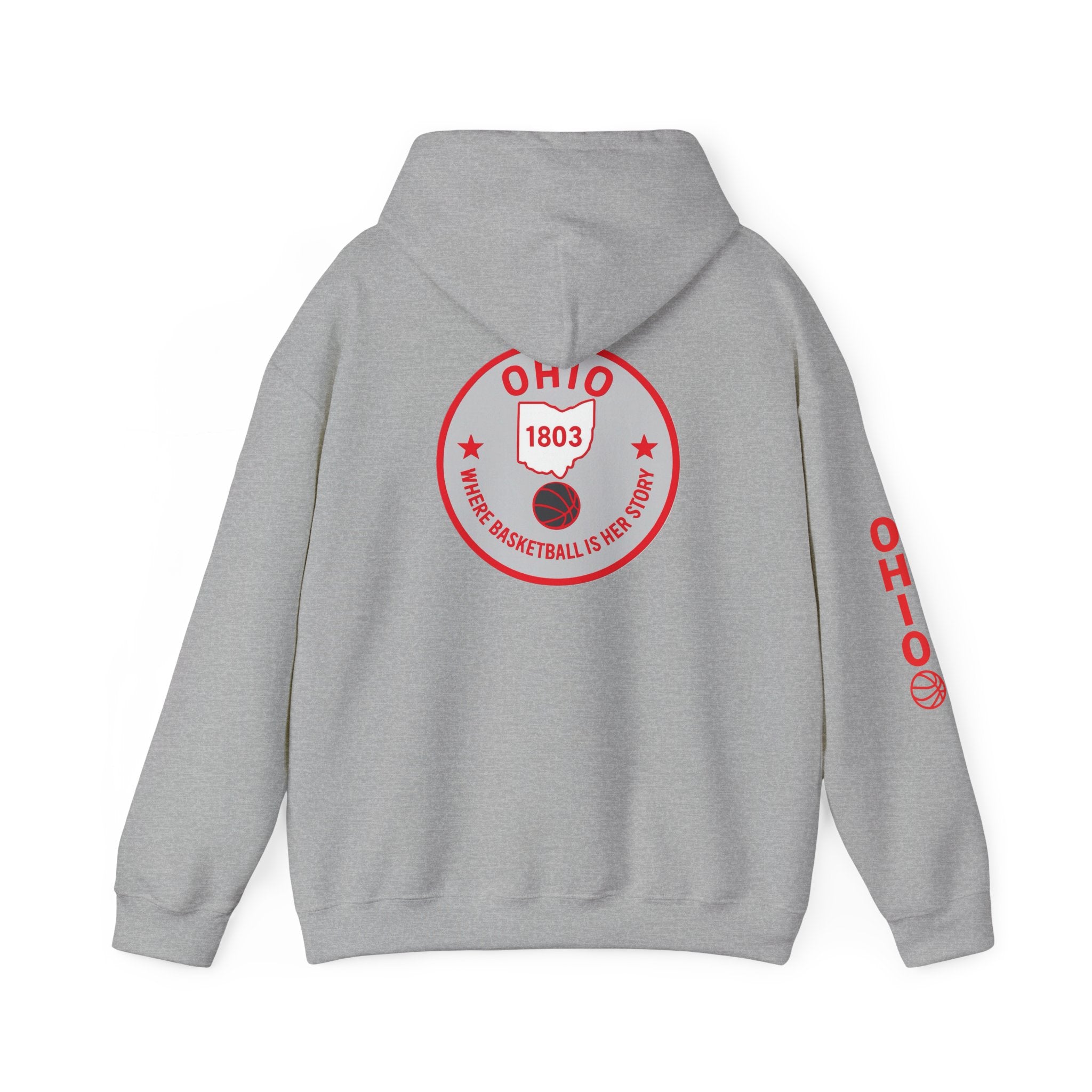 Ohio 1803 Basketball Logo Hoodie — State Pride Sports Pullover