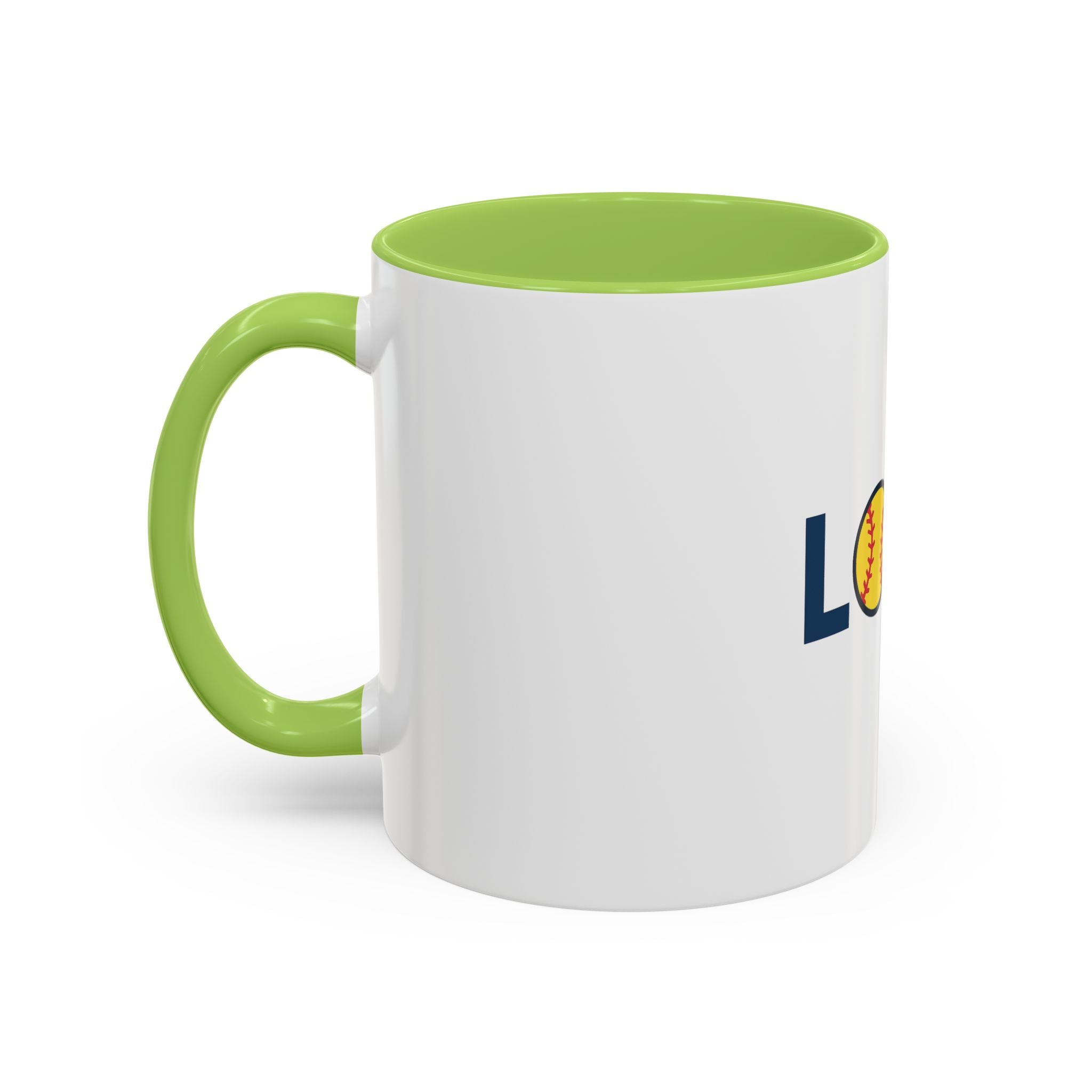 Love Baseball Accent Coffee Mug