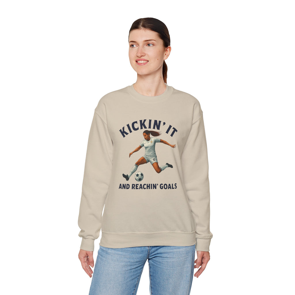 Kickin' It Crewneck Sweatshirt - Athletic Unisex Pullover