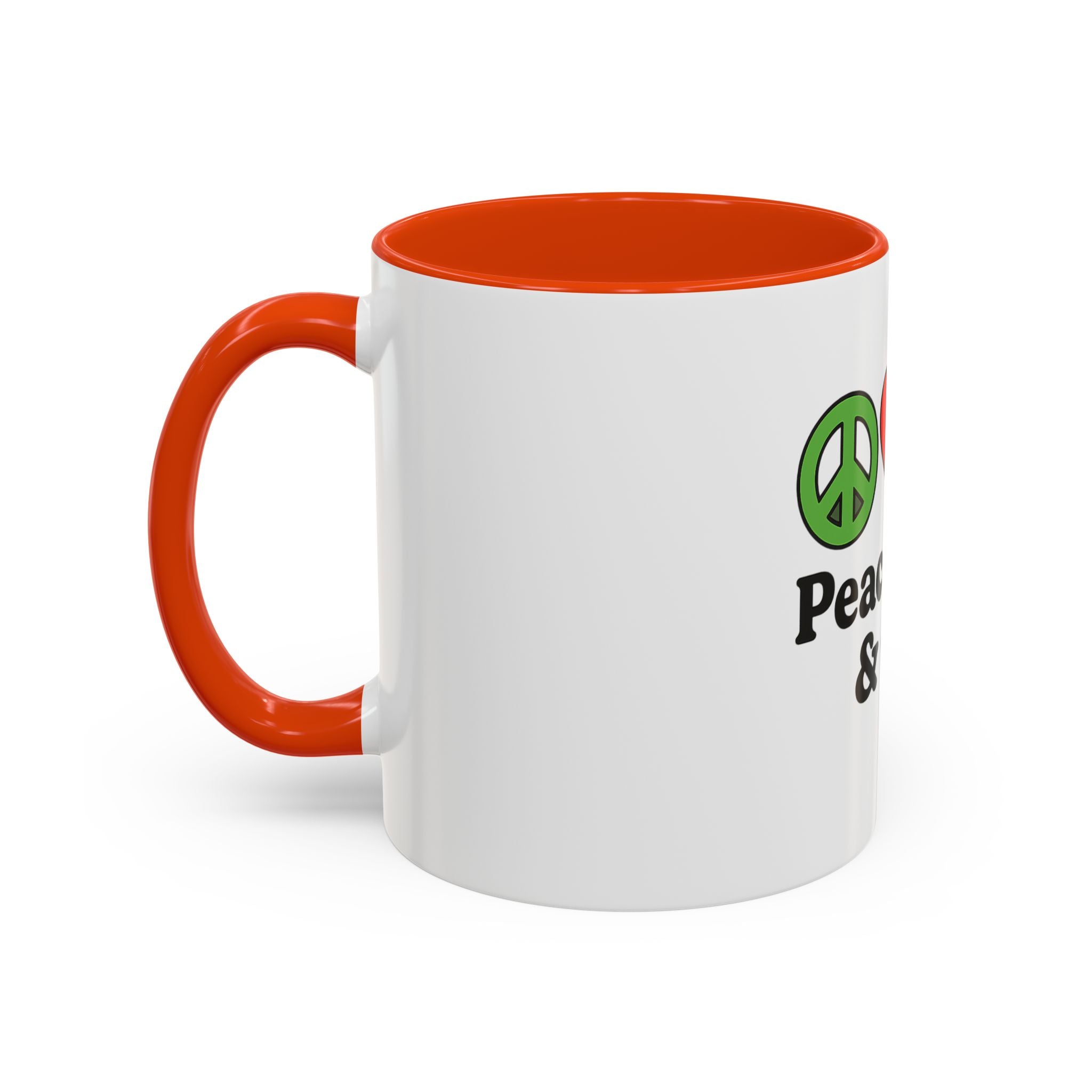 Peace, Love & Golf Mug - Colorful Ceramic Coffee Cup for Golf Lovers