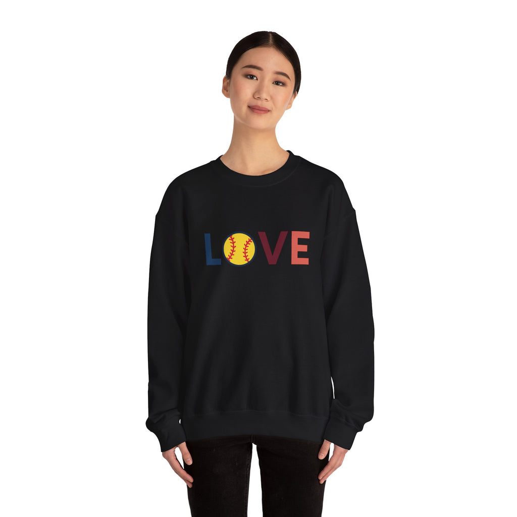 Love Baseball Crewneck Sweatshirt