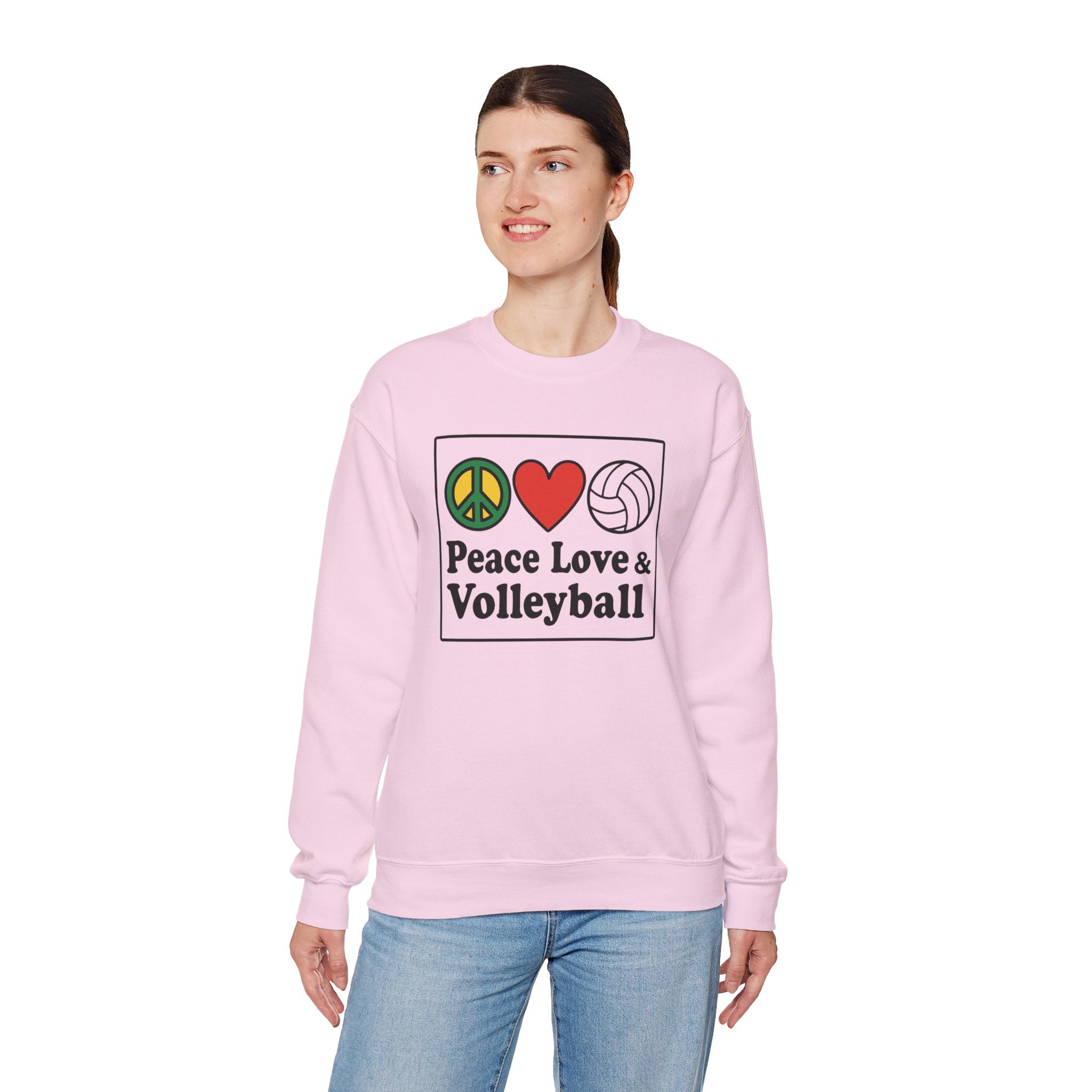 Peace Love Volleyball Crewneck Sweatshirt
