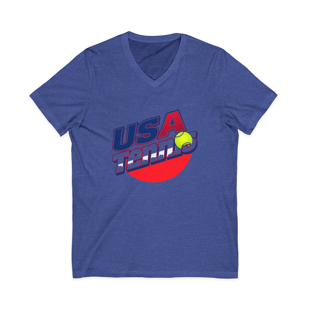 USA Tennis V-Neck Tee for Sports Enthusiasts