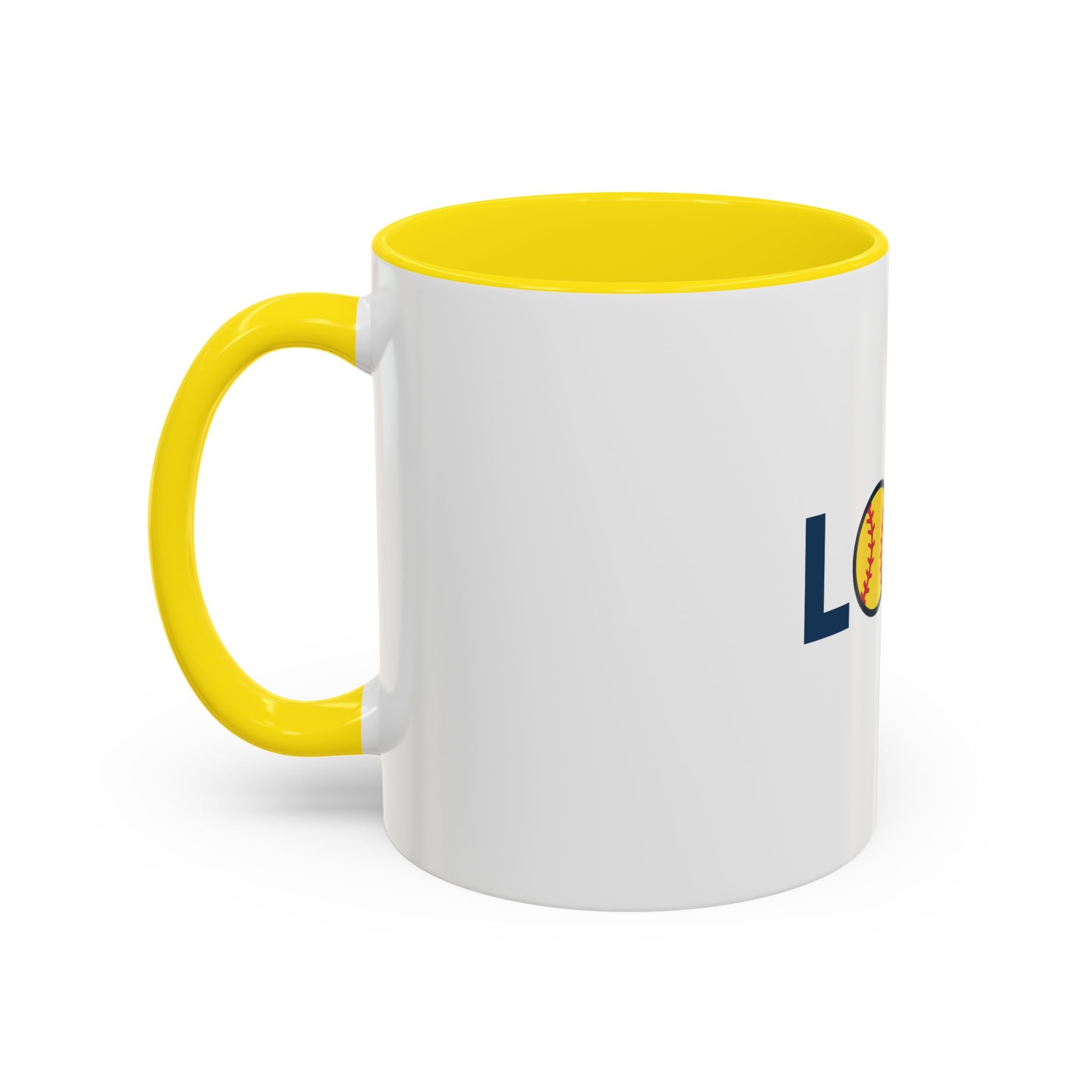 Love Baseball Accent Coffee Mug