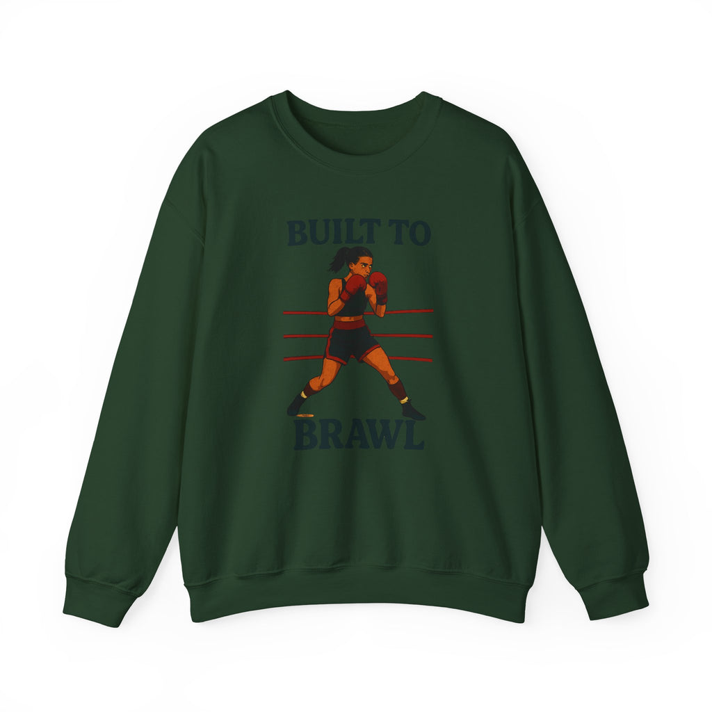Built to Brawl Crewneck Sweatshirt, Unisex Fitness Apparel