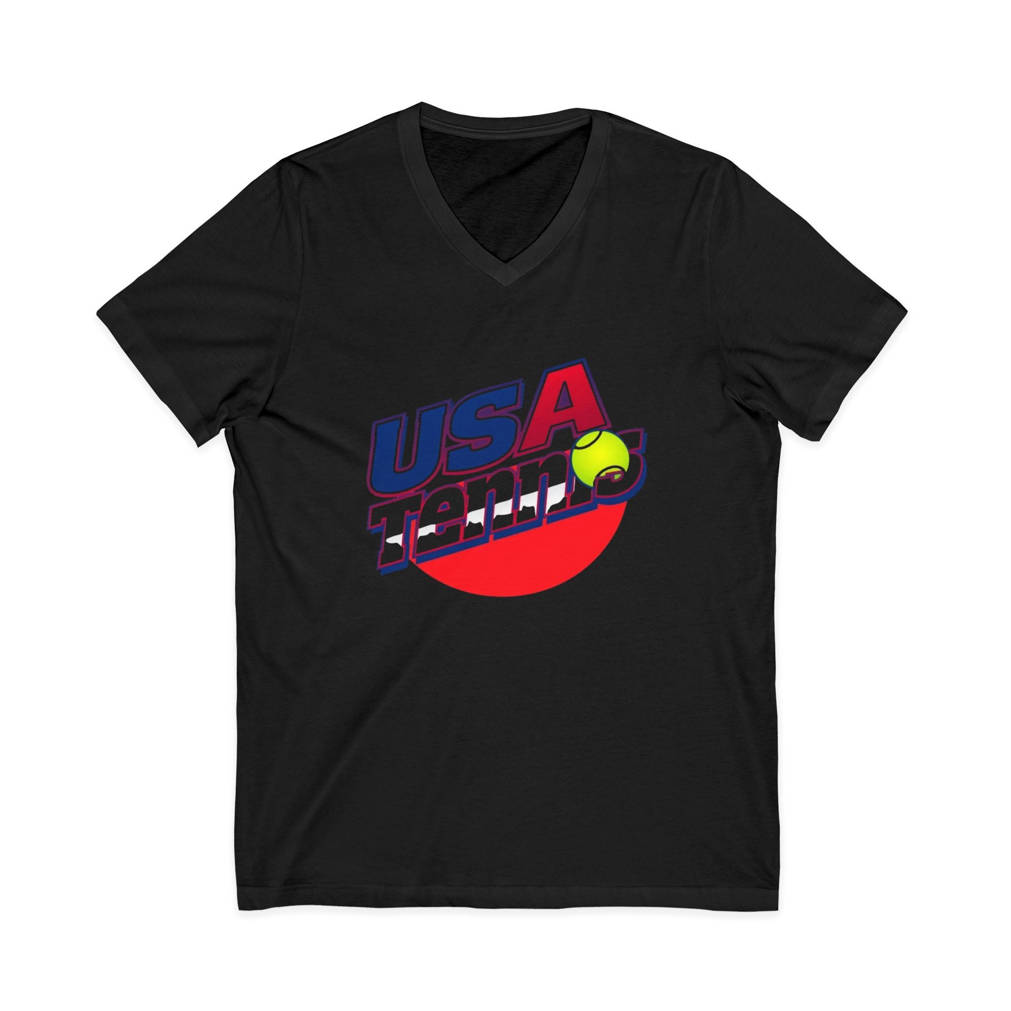 USA Tennis V-Neck Tee for Sports Enthusiasts