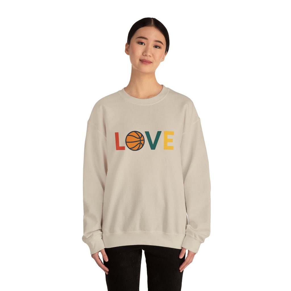 Love Basketball Sweatshirt, Unisex Crewneck