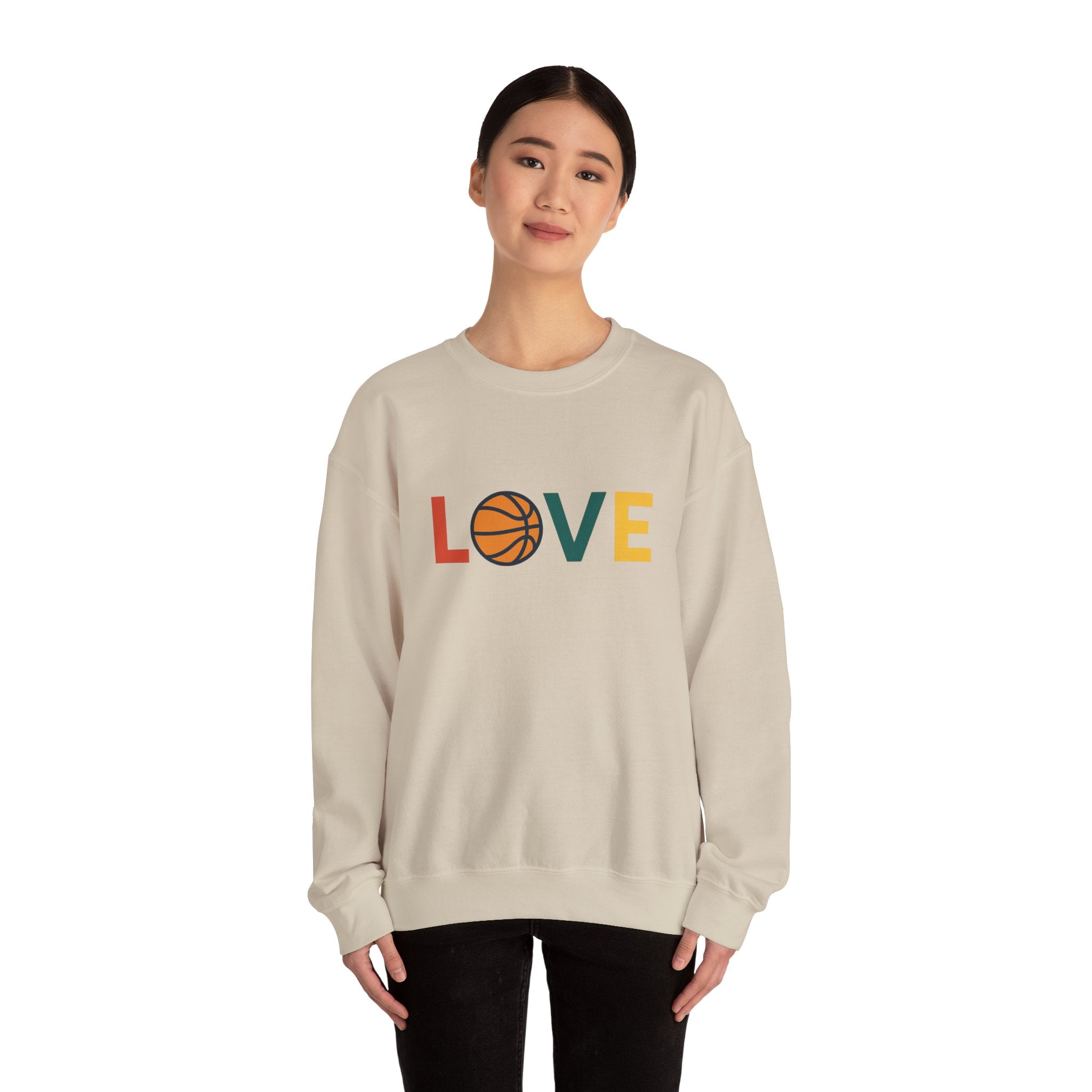 Love Basketball Sweatshirt, Unisex Crewneck