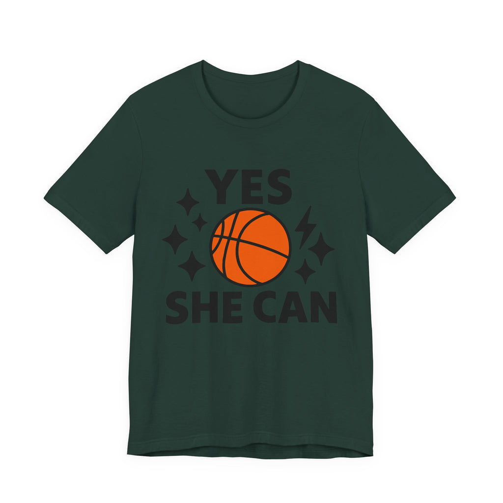 Yes, She Can Basketball Unisex Tee