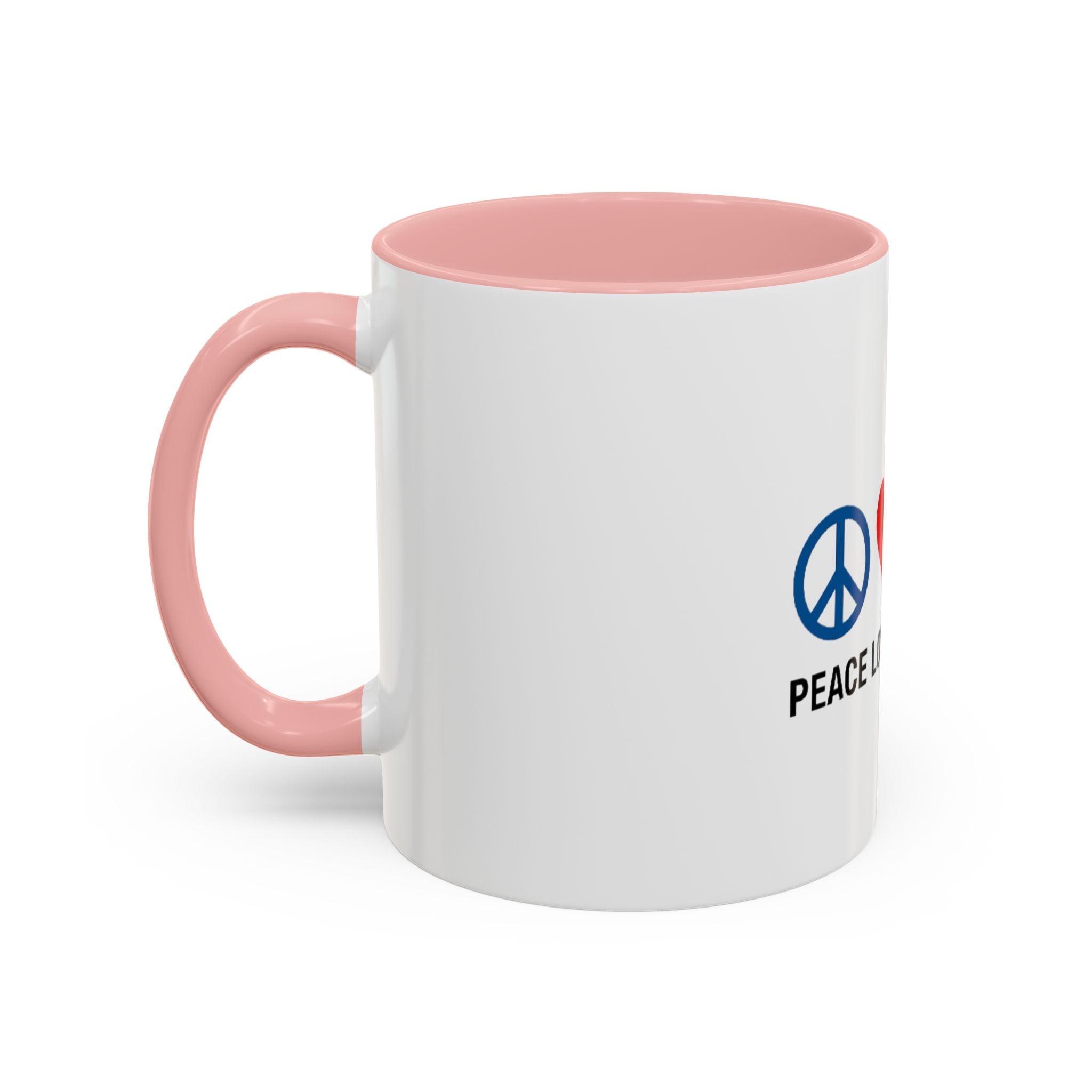 Peace Love & Kayaking Accent Coffee Mug — Kayaker Gift, 11/15oz
