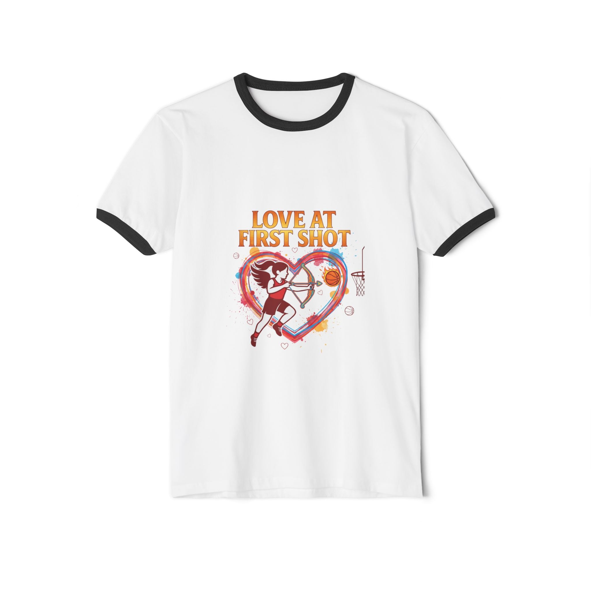 Love at First Shot Basketball Ringer Tee