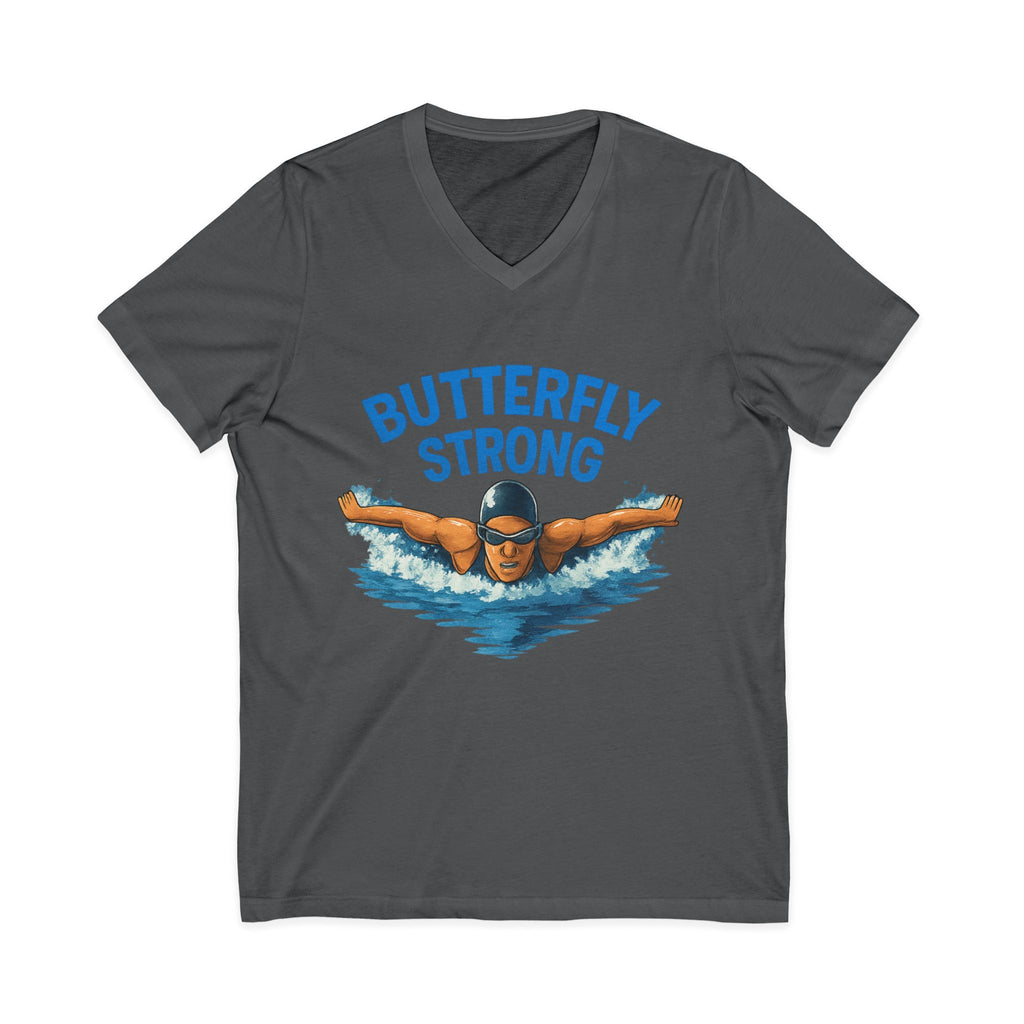 Butterfly Strong V-Neck Tee for Swimmers