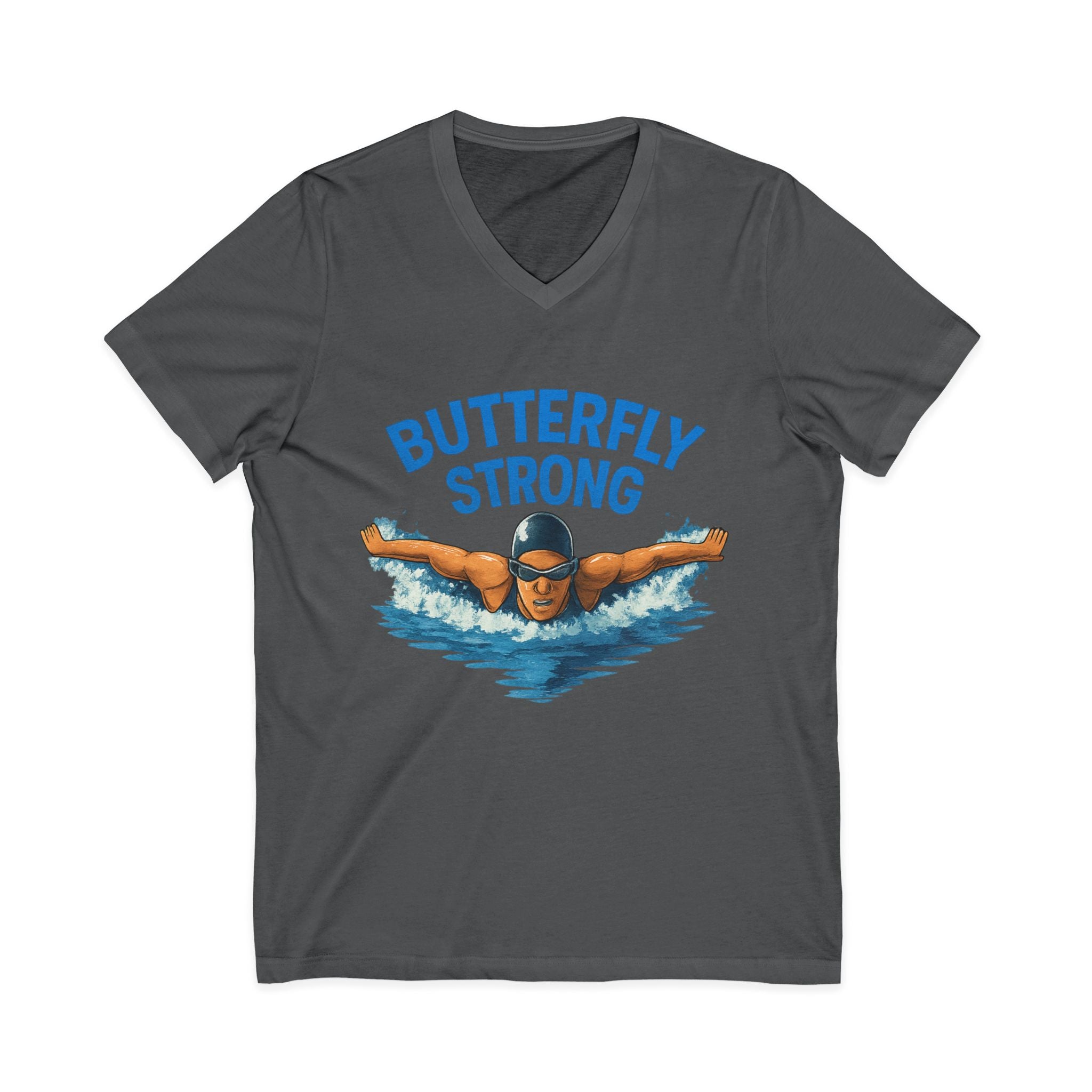 Butterfly Strong V-Neck Tee for Swimmers