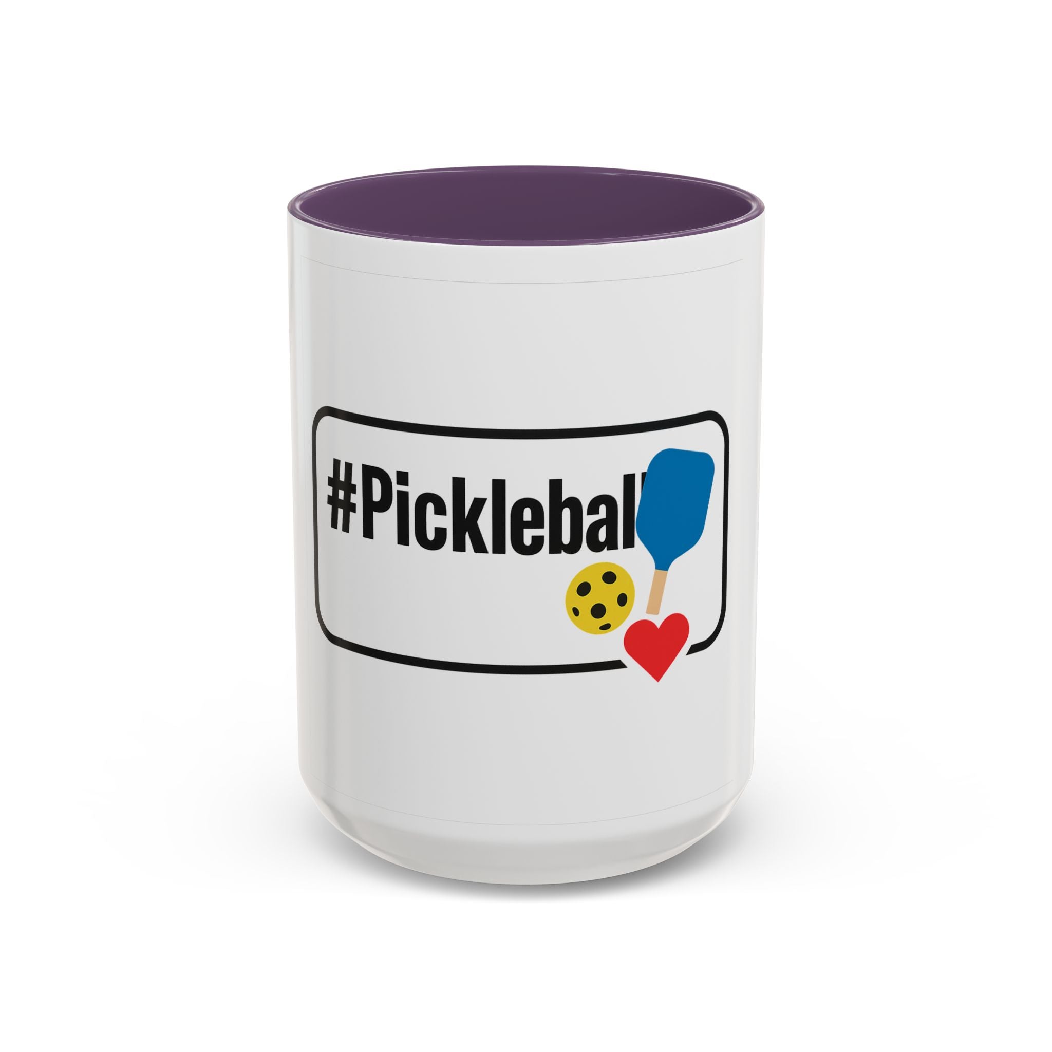 #Pickleball Accent Coffee Mug — Pickleball Paddle & Ball Design (11/15 oz)