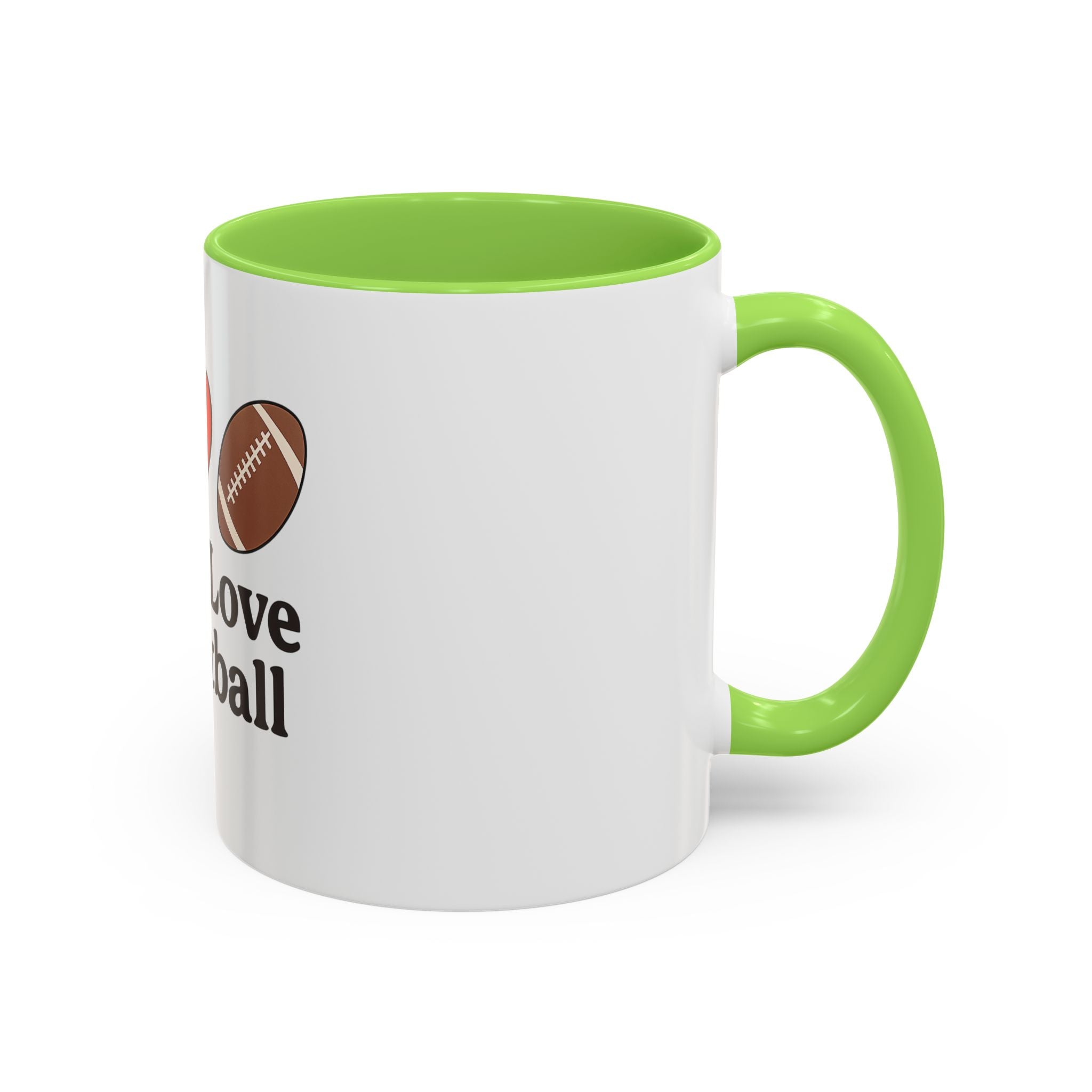 Peace, Love & Football Mug - Colorful Ceramic Drinkware for Sports Lovers