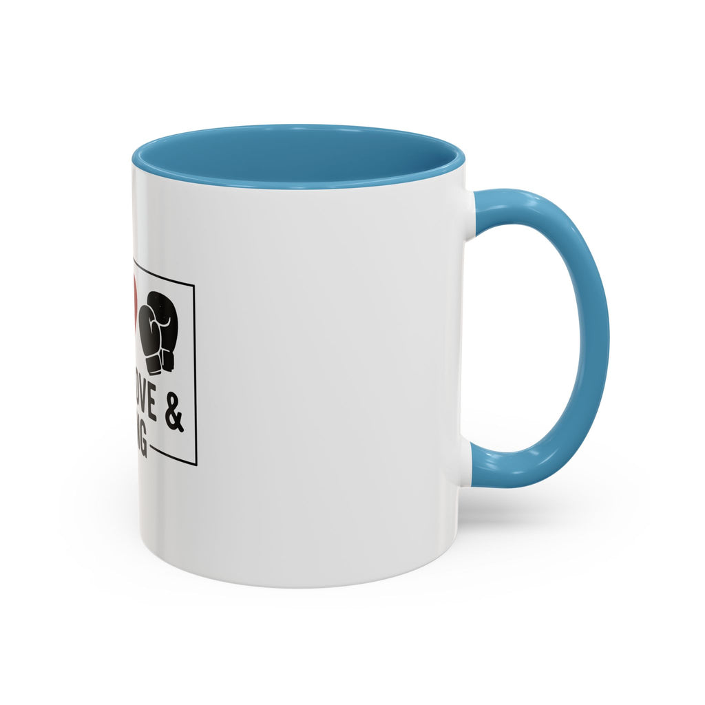 Peace Love & Boxing Mug | Accent Coffee Mug