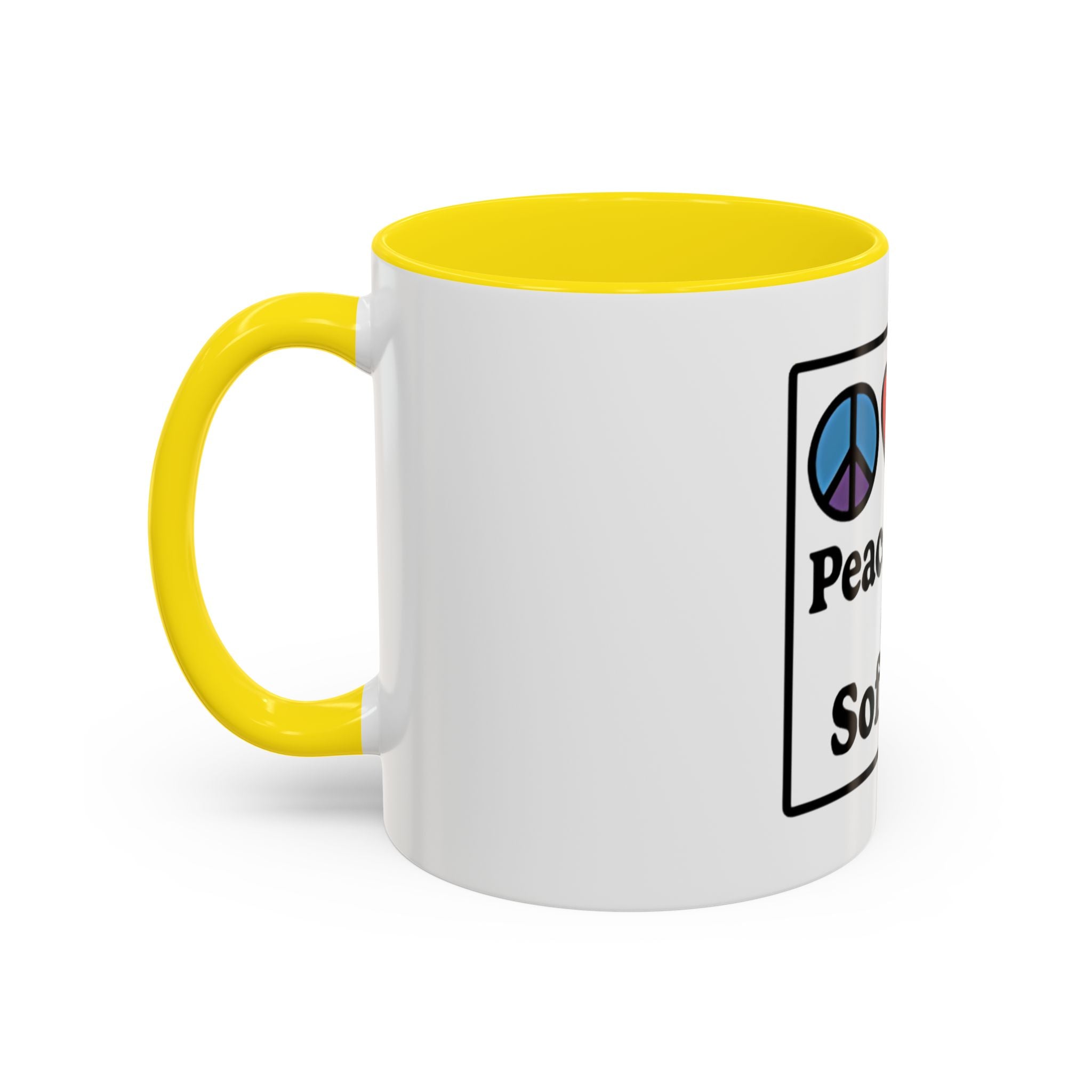 Peace Love Softball Coffee Mug, Sporty Mug for Softball Fans