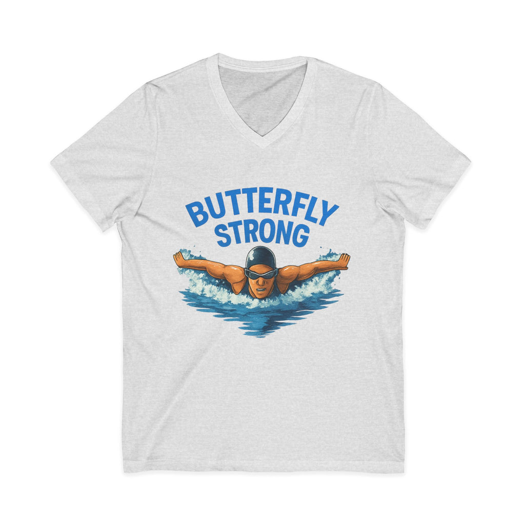Butterfly Strong V-Neck Tee for Swimmers