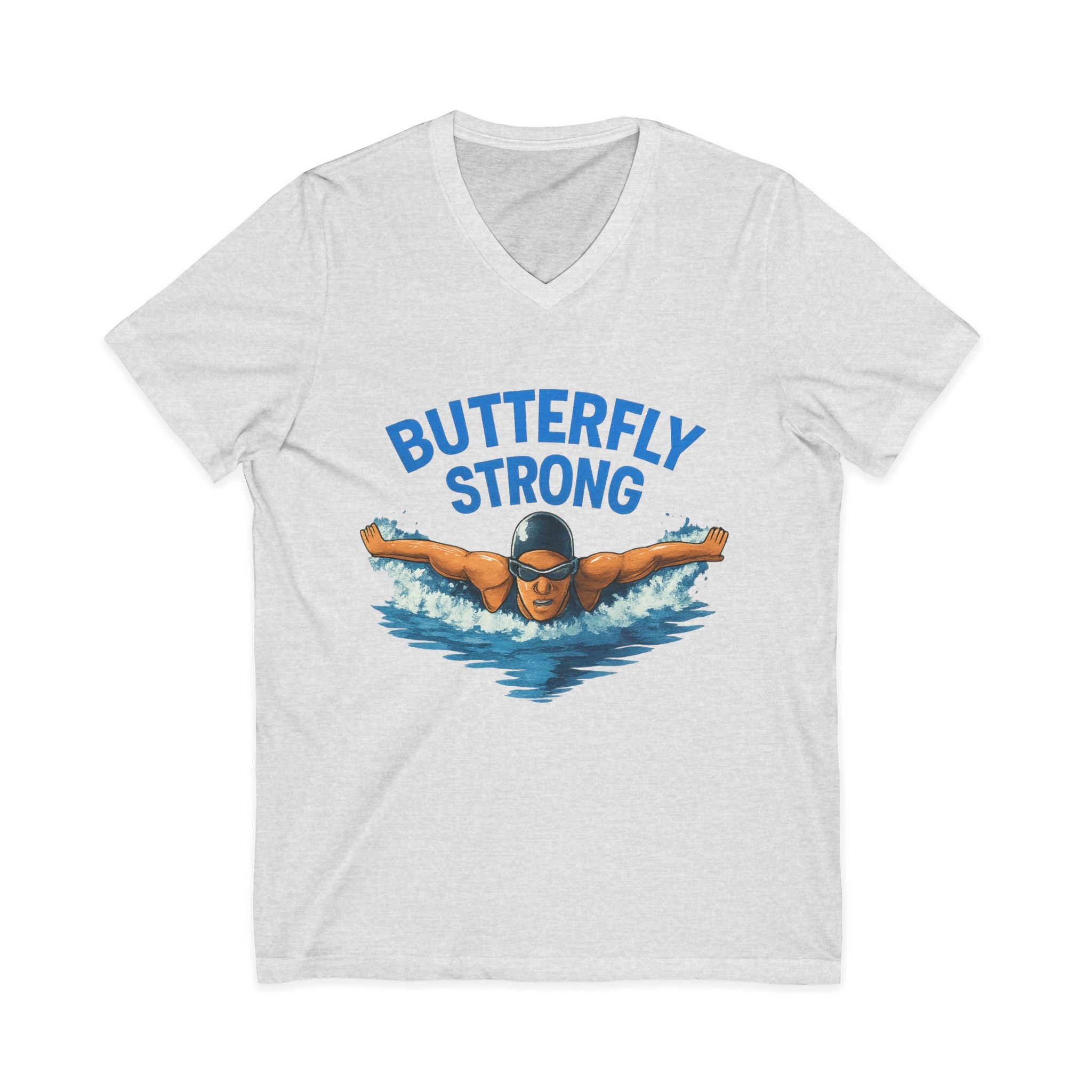 Butterfly Strong V-Neck Tee for Swimmers