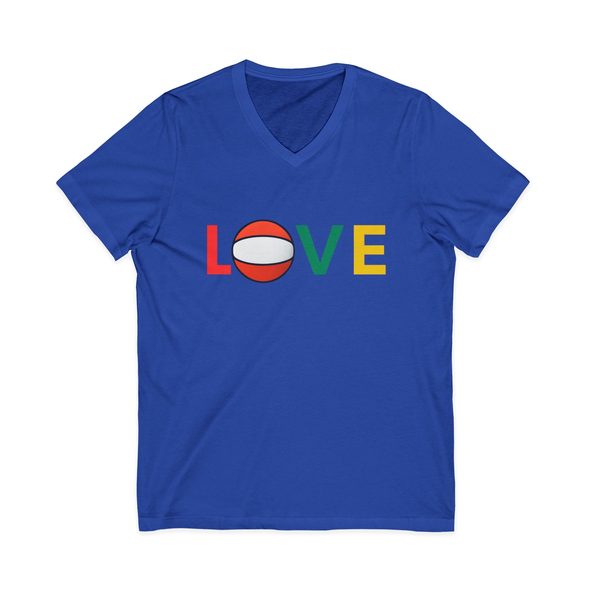 Volleyball Love V-Neck Tee for Sports Lovers