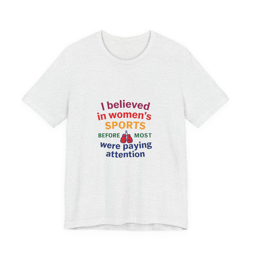 Women's Sports Believer Tee, Unisex Jersey Short Sleeve Tee