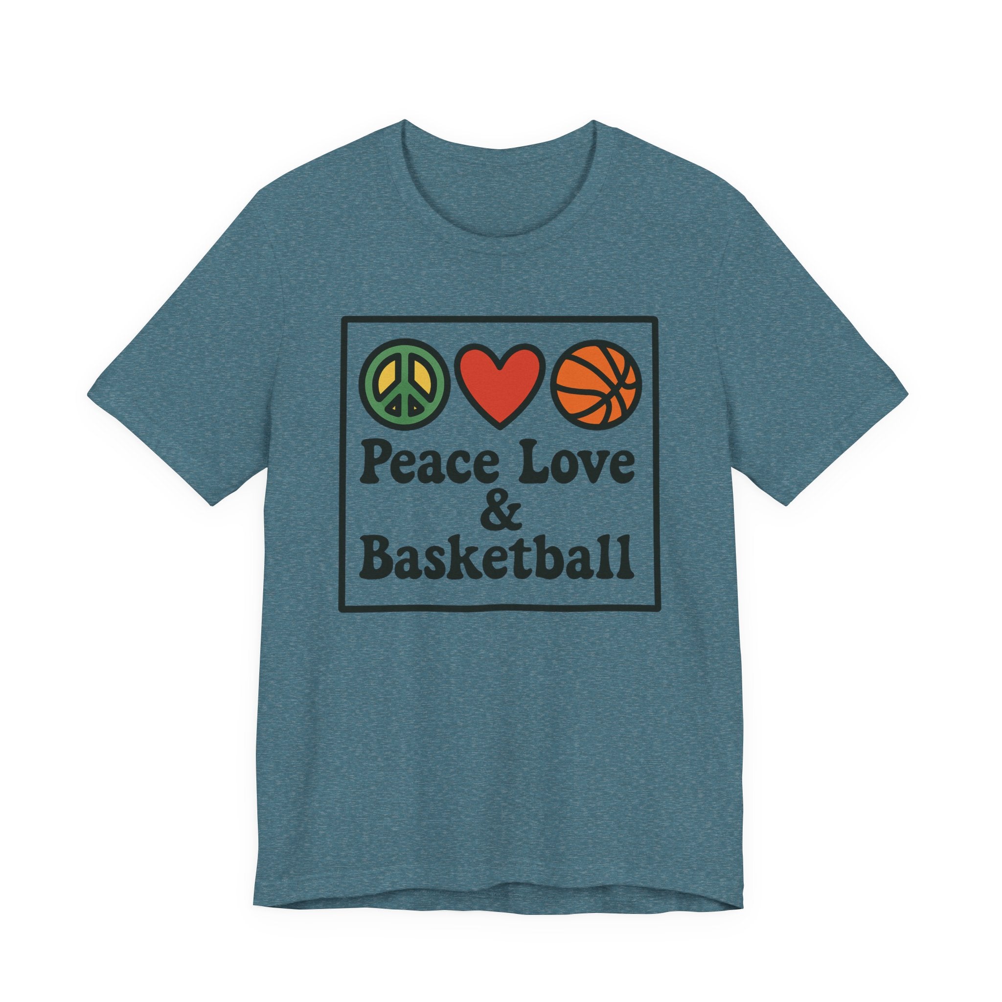 Peace, Love & Basketball Tee for Sports Lovers